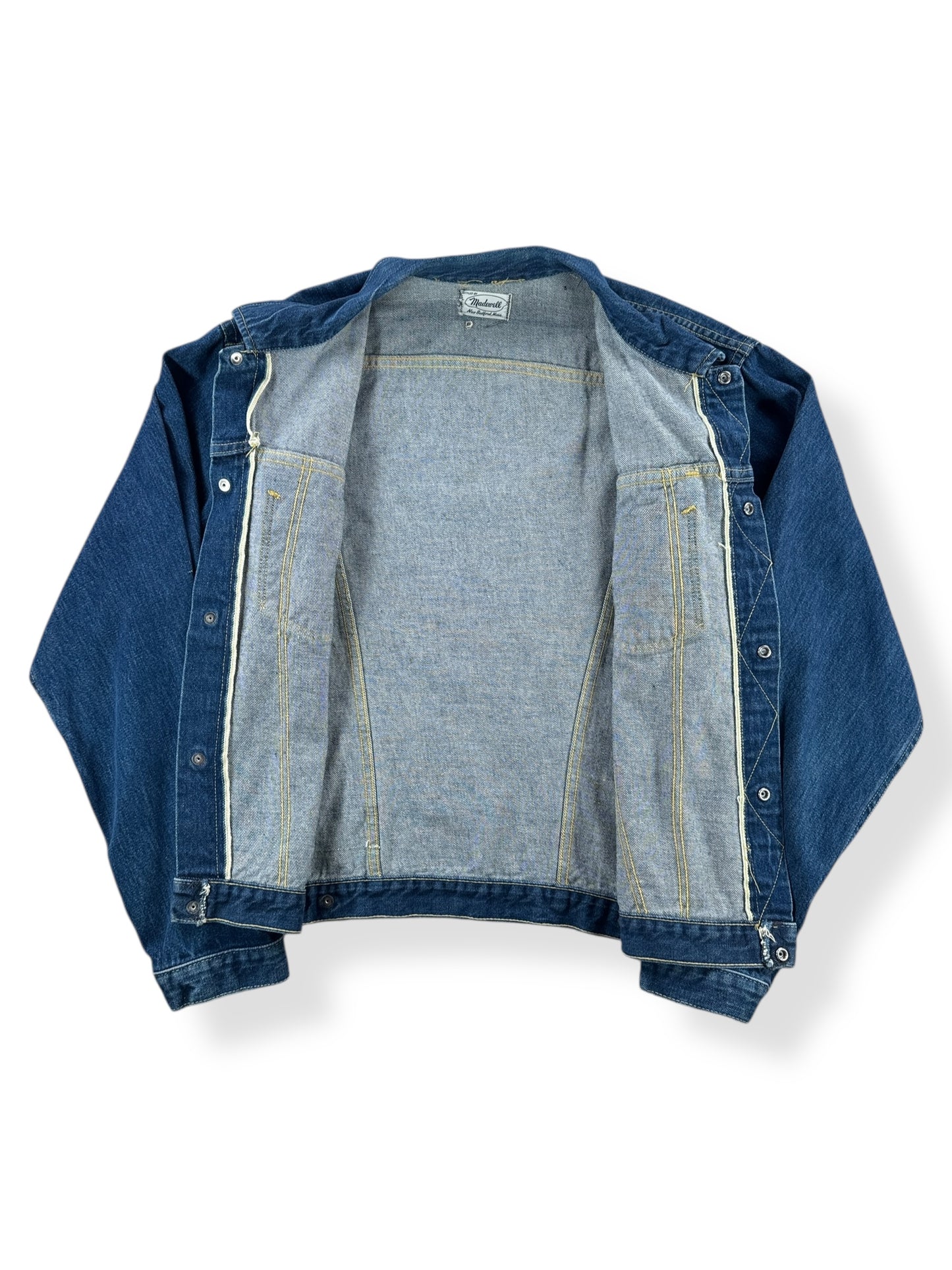 Inside of Vintage Madewell Dark Selvedge Denim Jacket SZ L