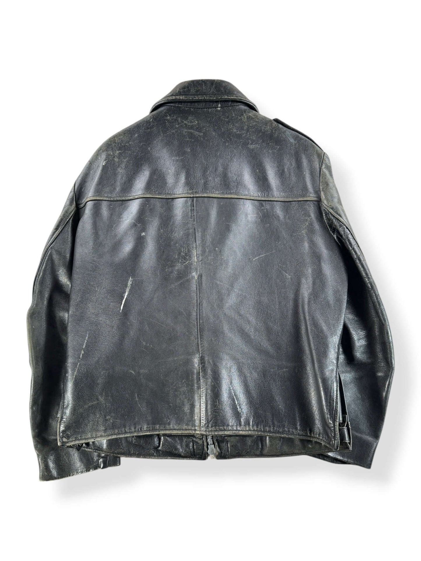 Back of Vintage 60s Era Schott Police Jacket SZ L