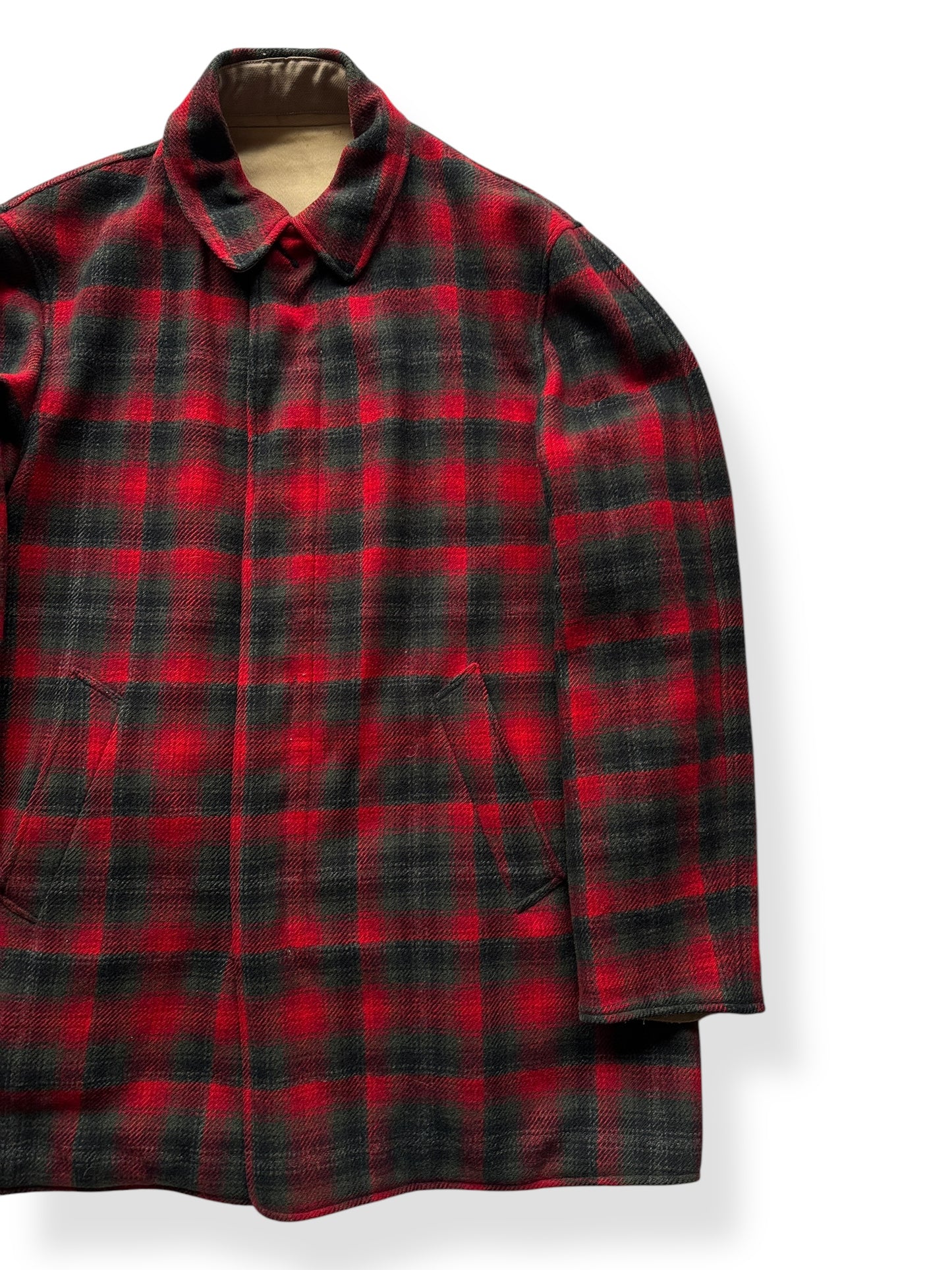 Front Left of Vintage Reversible Pendleton Coat SZ XL