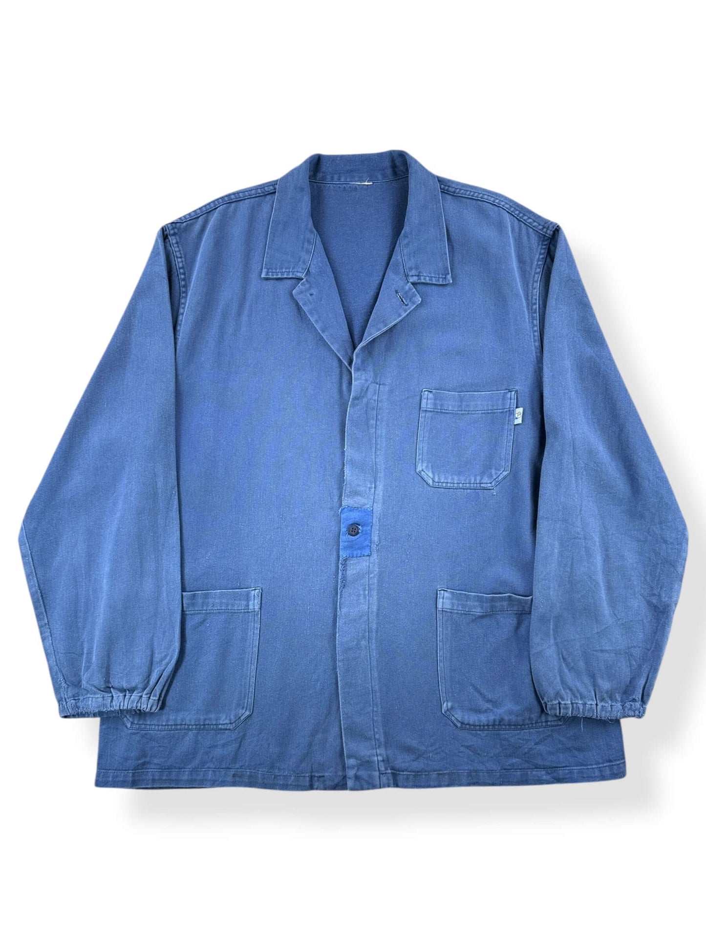 Front of Vintage Repaired French Chore Coat SZ XL