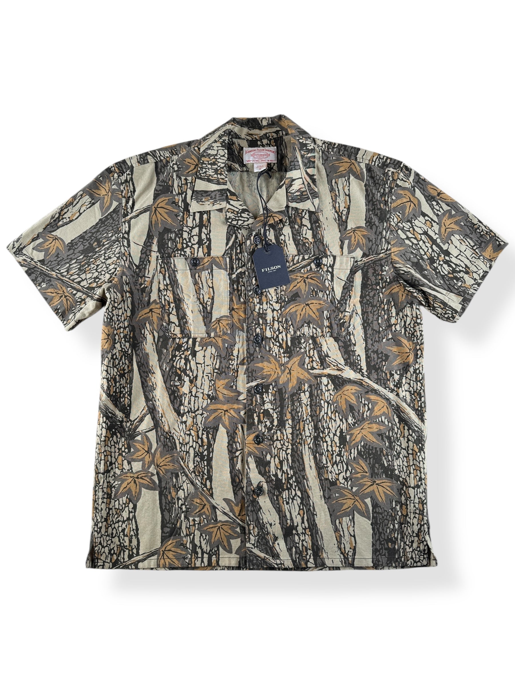 Front of NOS Filson Rustic Short Sleeve Camp Shirt SZ M