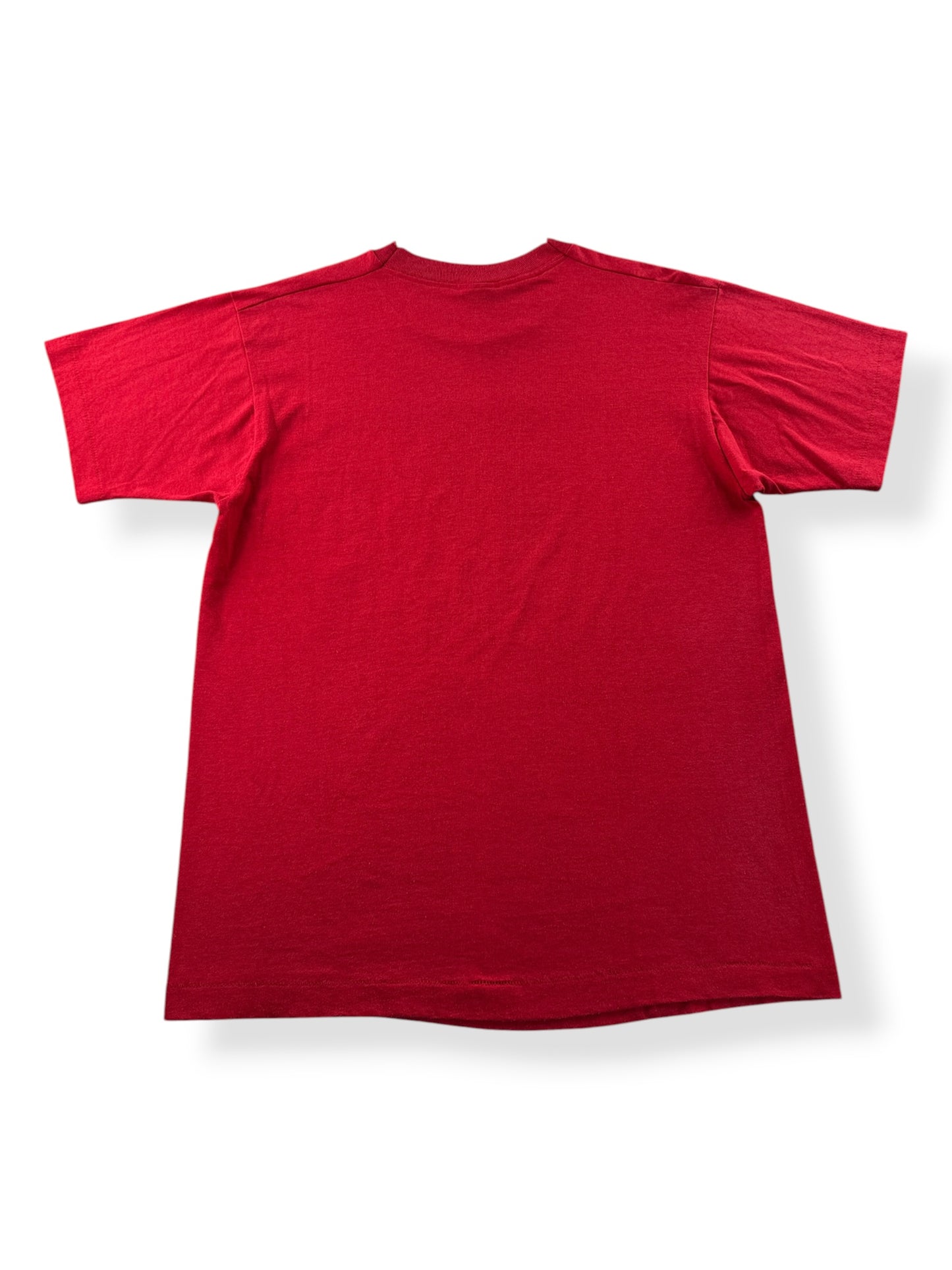 Back of Vintage Red 1990 First Nations Orca Tee SZ L