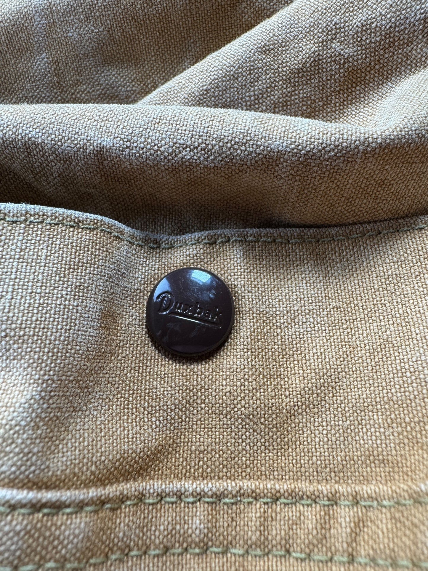 Button on Vintage 40s Era Duxbak Hunting Jacket SZ XL