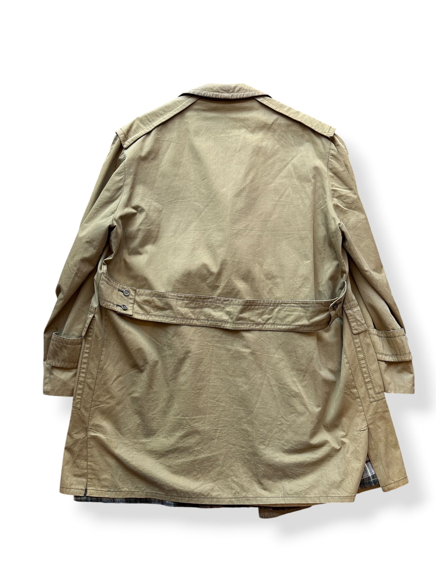 Back of Vintage 70s Bon Marche Trench Coat SZ XL