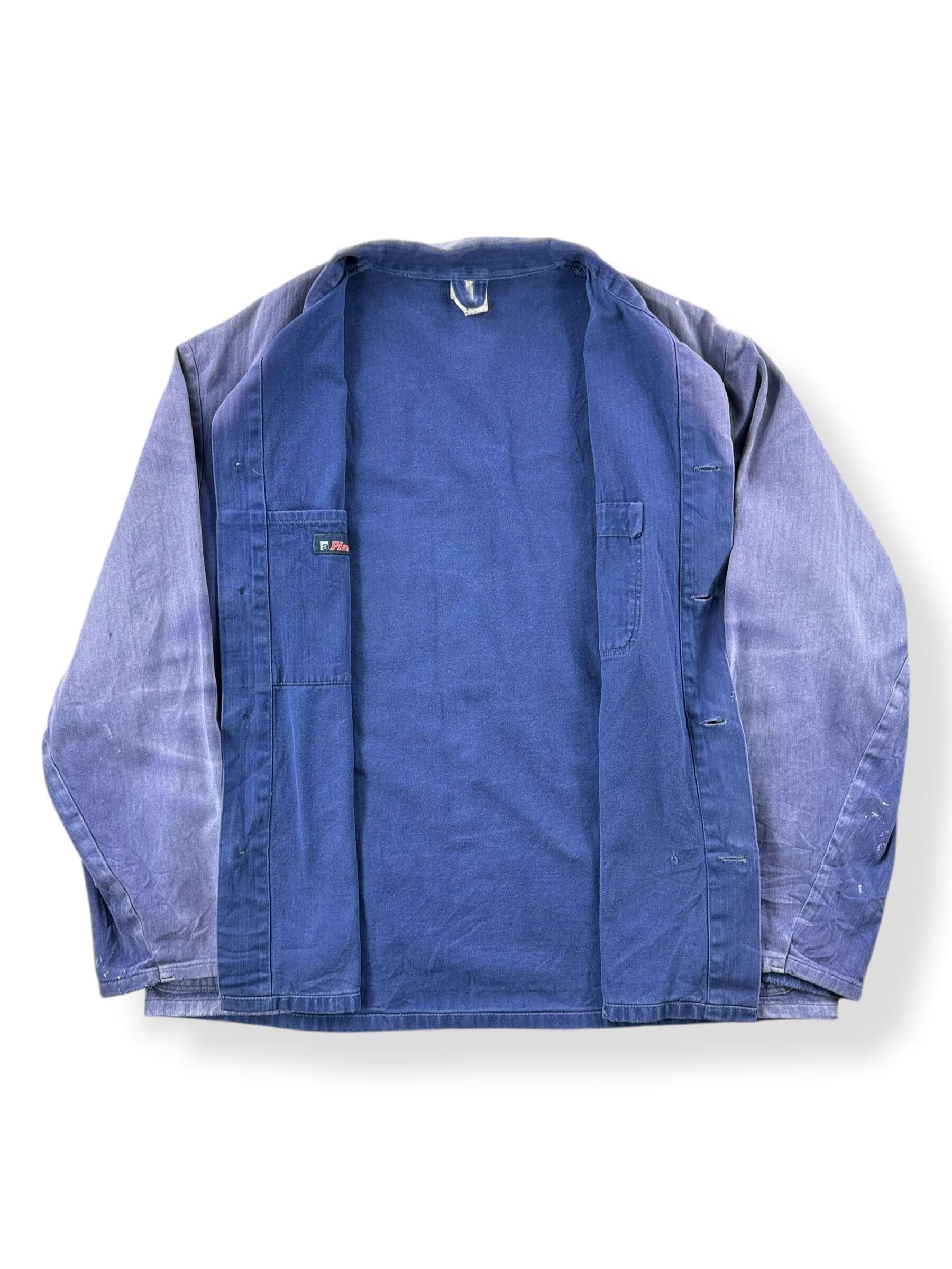 Inside of Vintage Pionier Sunfaded French Chore Coat SZ XL