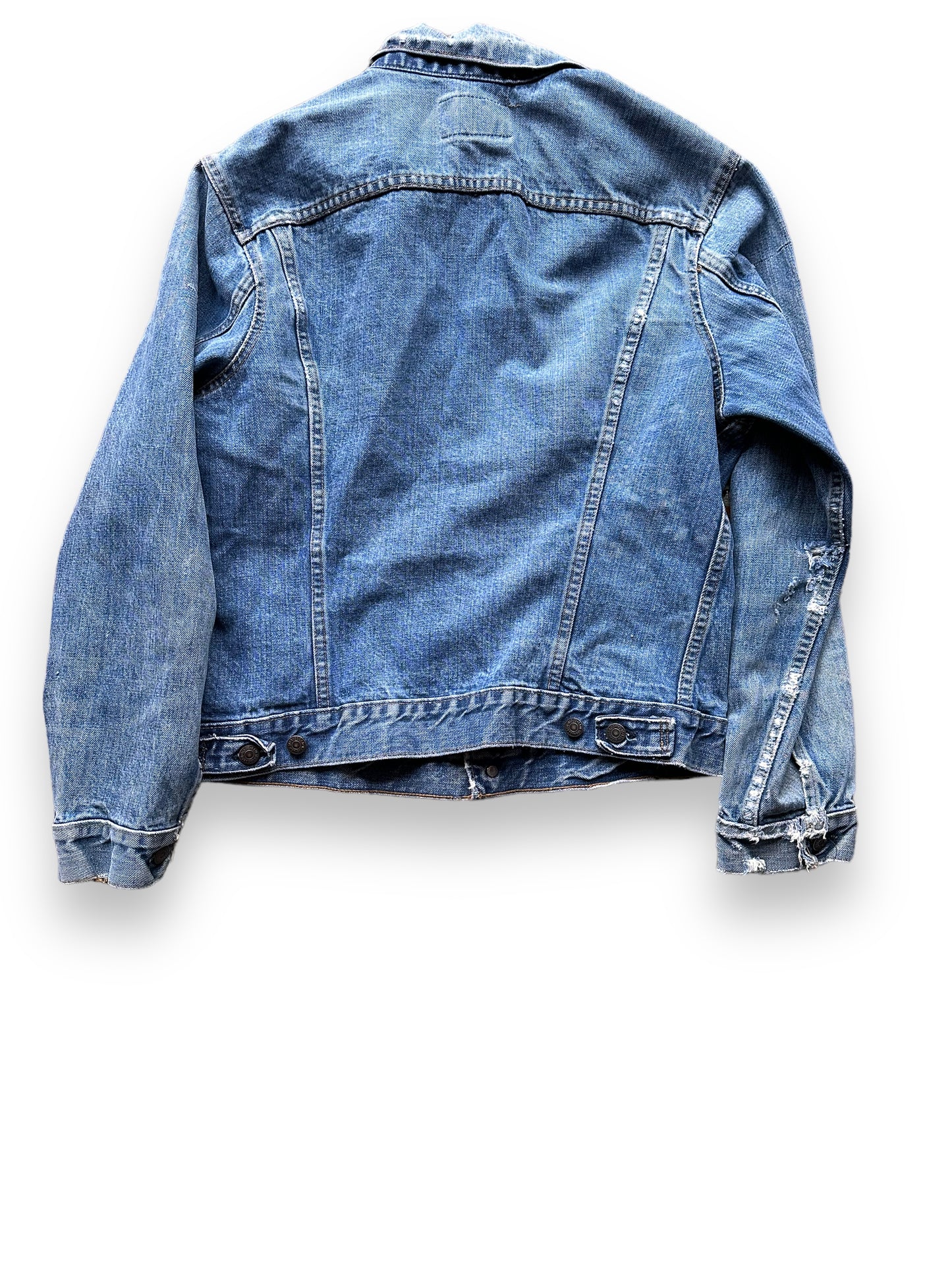 Rear View of Vintage Levis Type 3 Denim Trucker Jacket SZ 42 | Vintage Levis Jacket Seattle | Seattle Vintage Denim Clothing