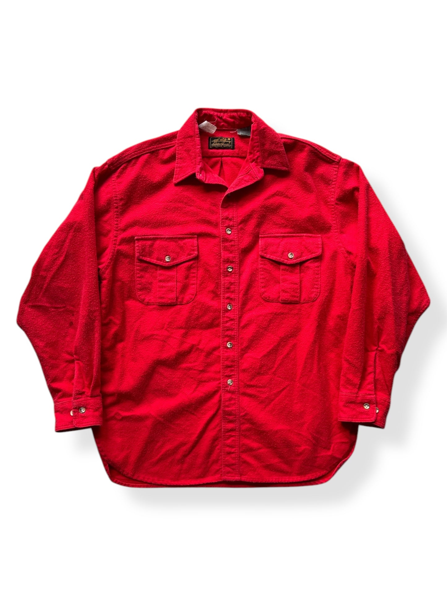Front of Vintage Red Eddie Bauer Chamois Shirt SZ XL