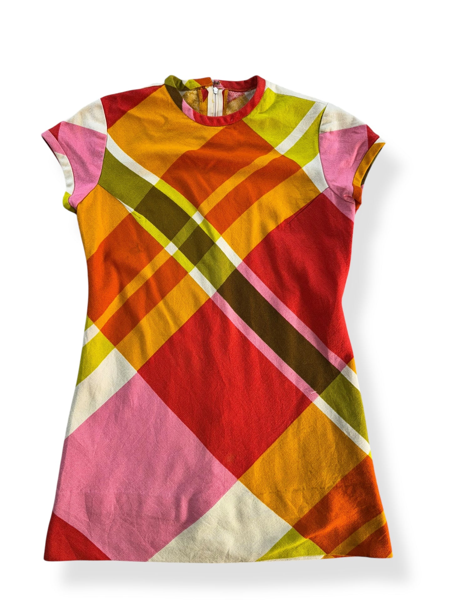 Front view of 1960 Geno Colorful Plaid Mini S
