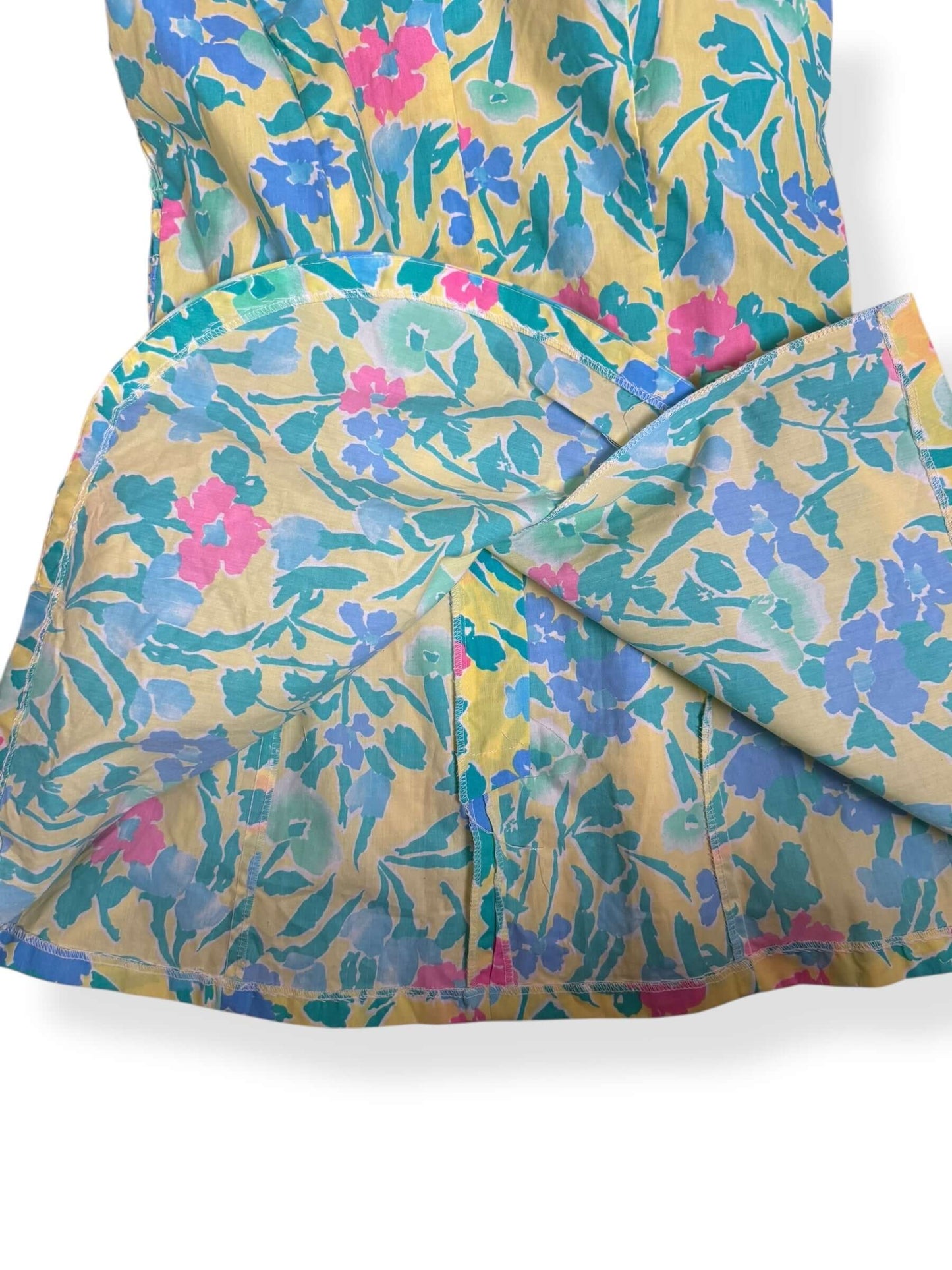 Under skirt of 1980s Seawaves Cotton Playsuit L