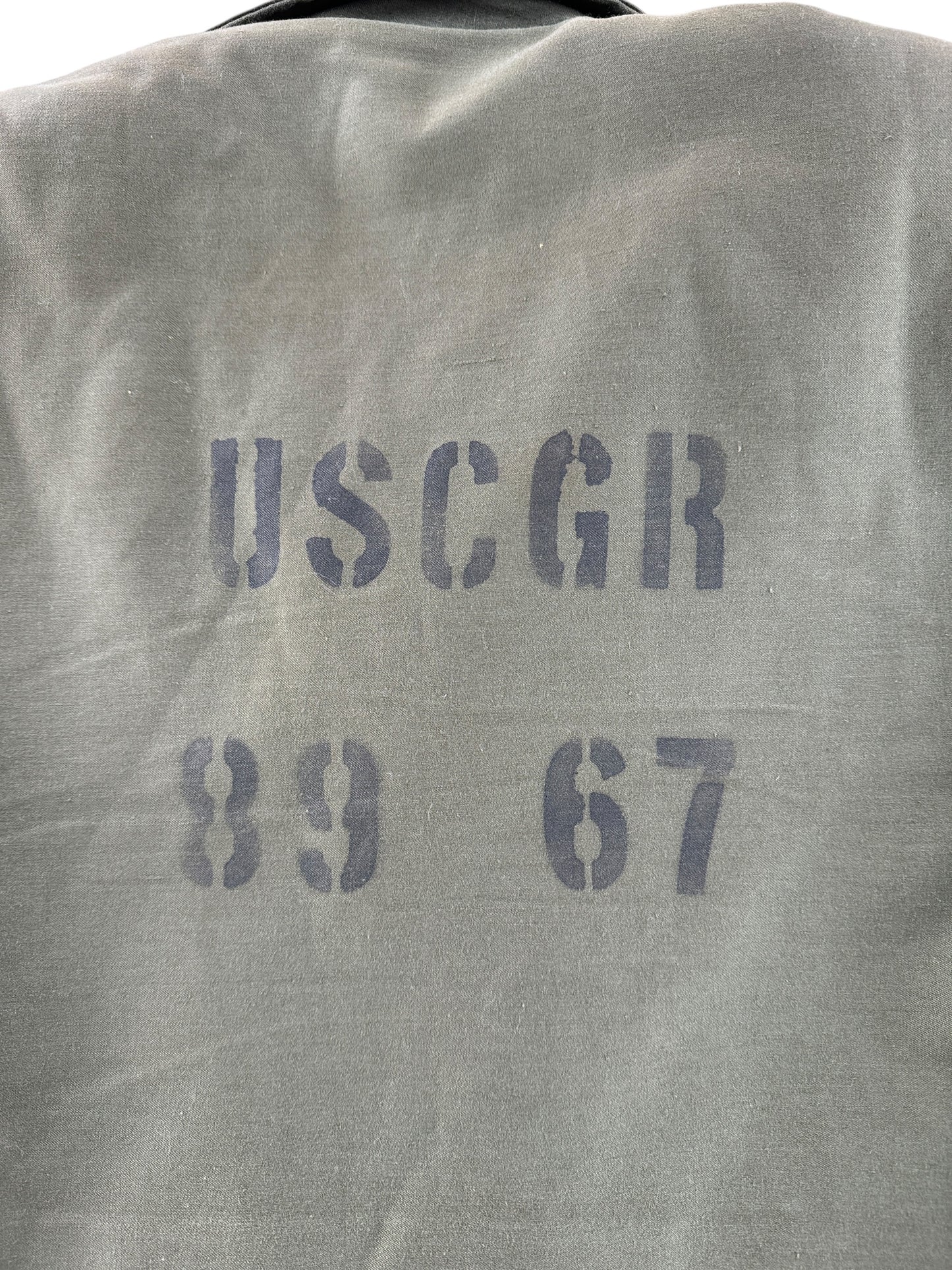 Back Graphic of Vintage 80s Era Stenciled A1 Jacket SZ L