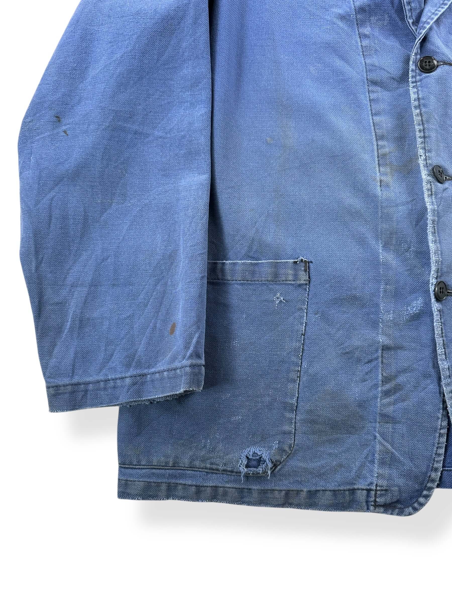 Sleeve of Vintage French Chore Coat SZ L