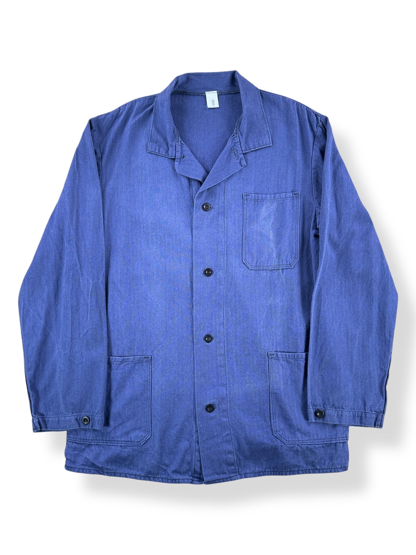 Front of Vintage HBT Euro Work Jacket SZ L Long