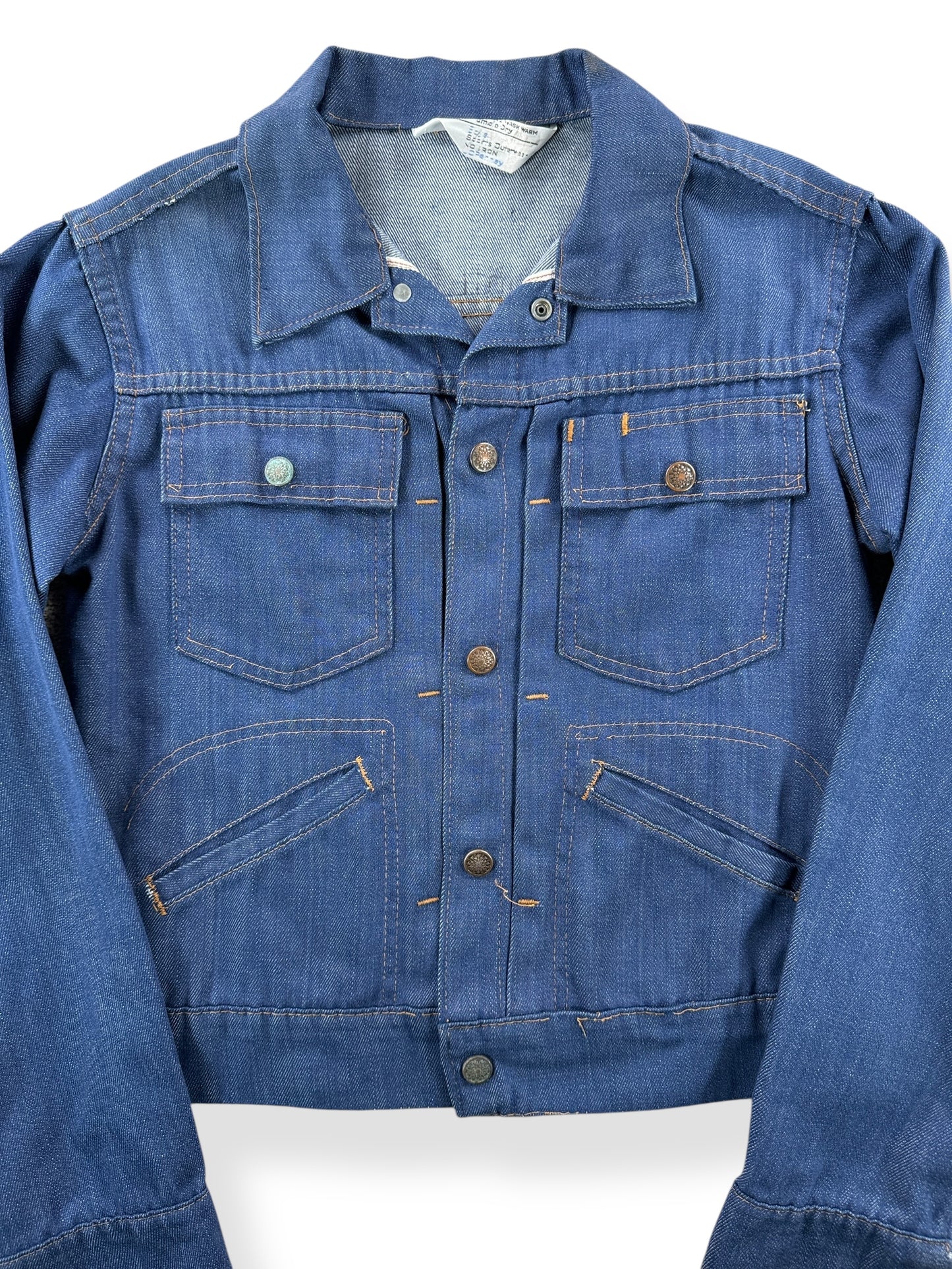 Vintage Petite Sized JC Penney Selvedge Type 2 Trucker Jacket SZ XS