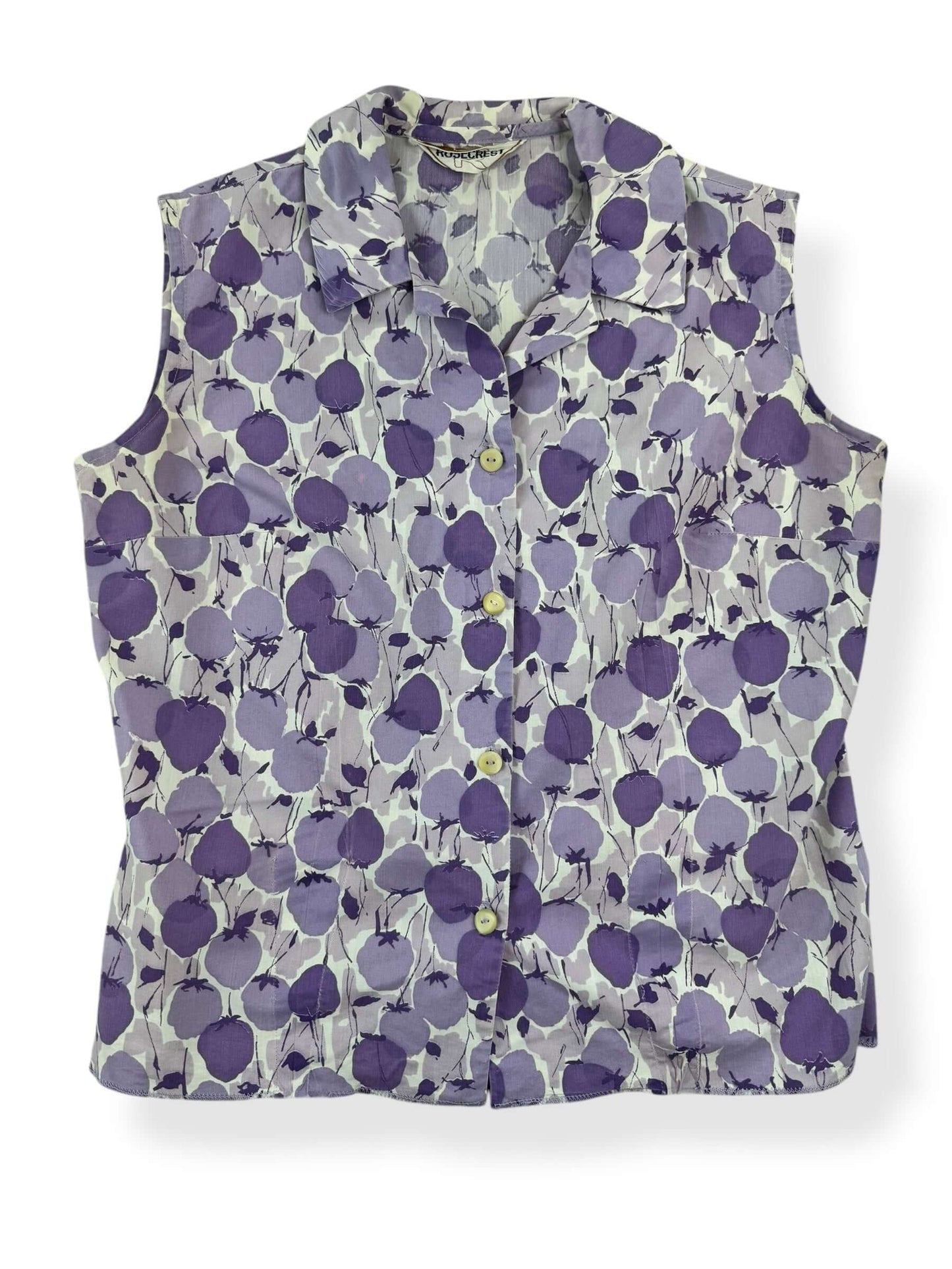 Front view of 1950s Purple Strawberry Top M