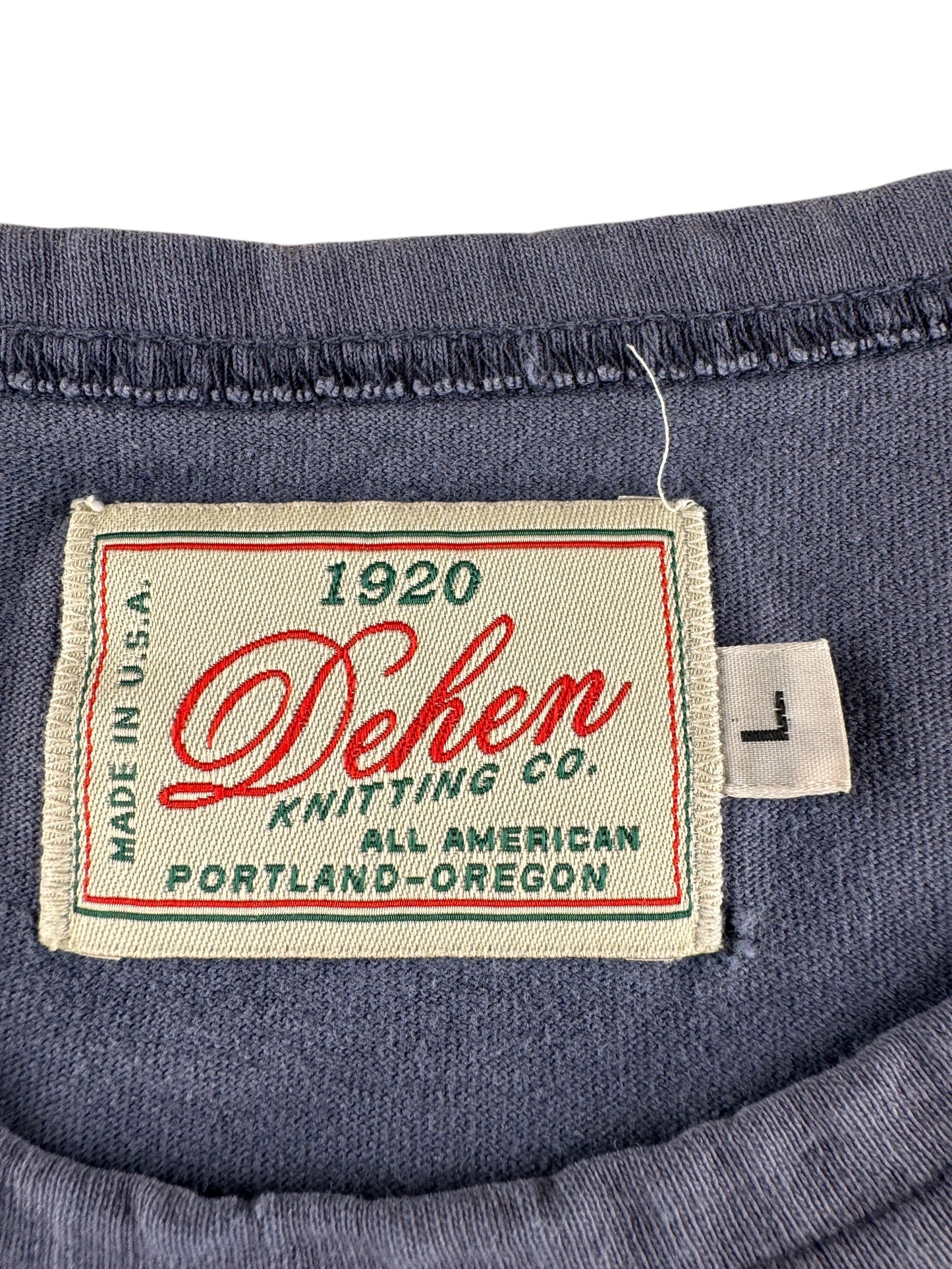 Tag on Modern Dehen Blue Long Sleeve Tee SZ L
