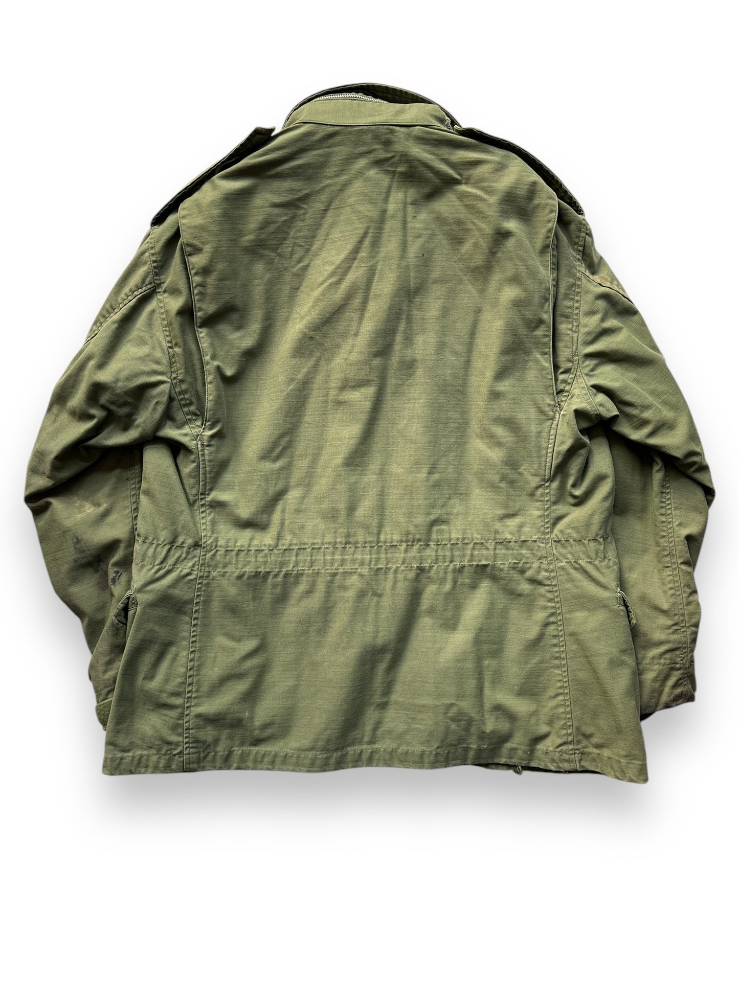 back of Vintage Stained M-65 Field Jacket SZ L