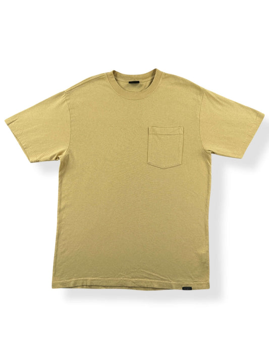 Front of Filson Frontier Dun Yellow Pocket Tee SZ M