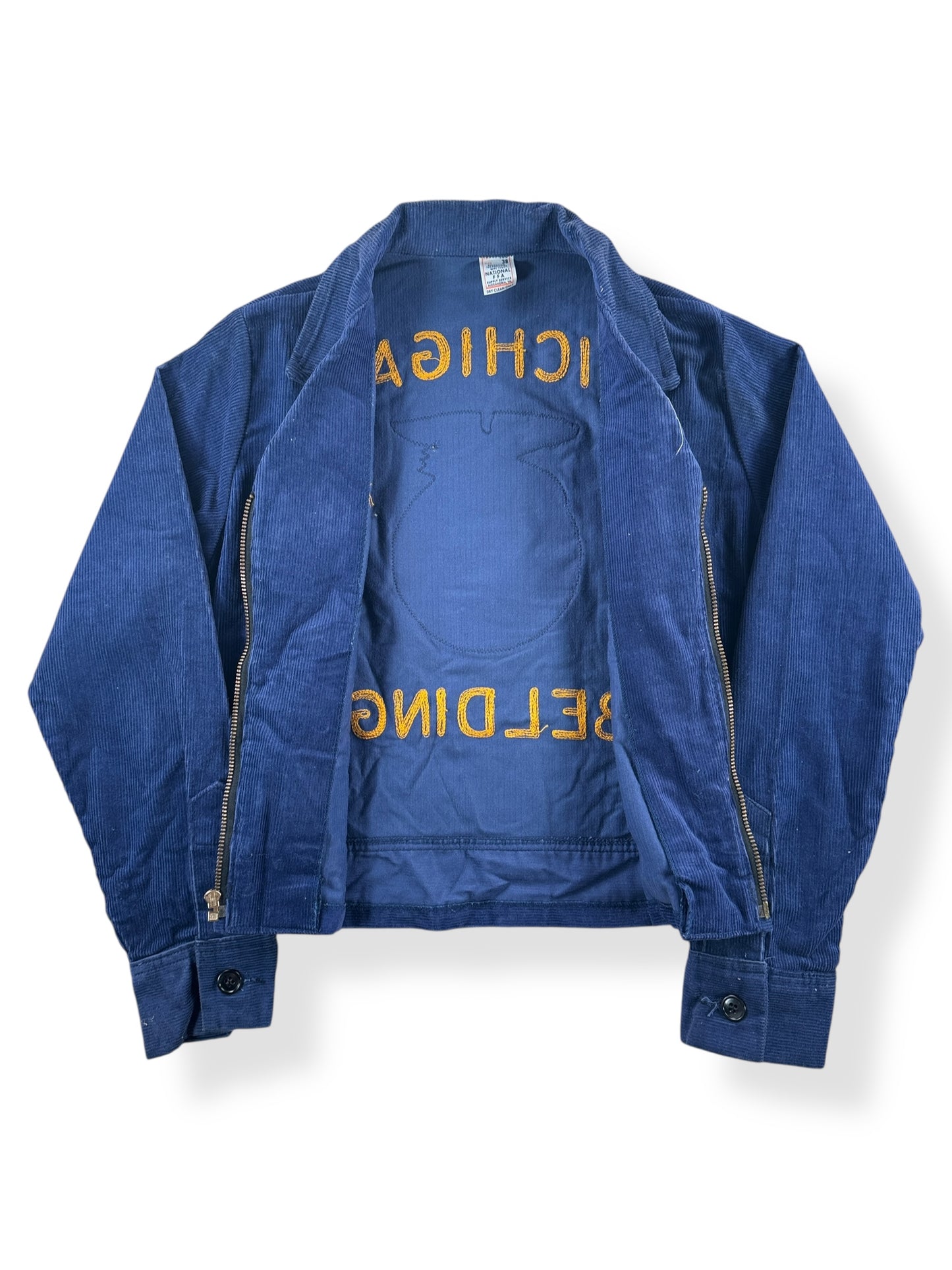 Inside of Vintage Belding Michigan FFA Jacket SZ 38