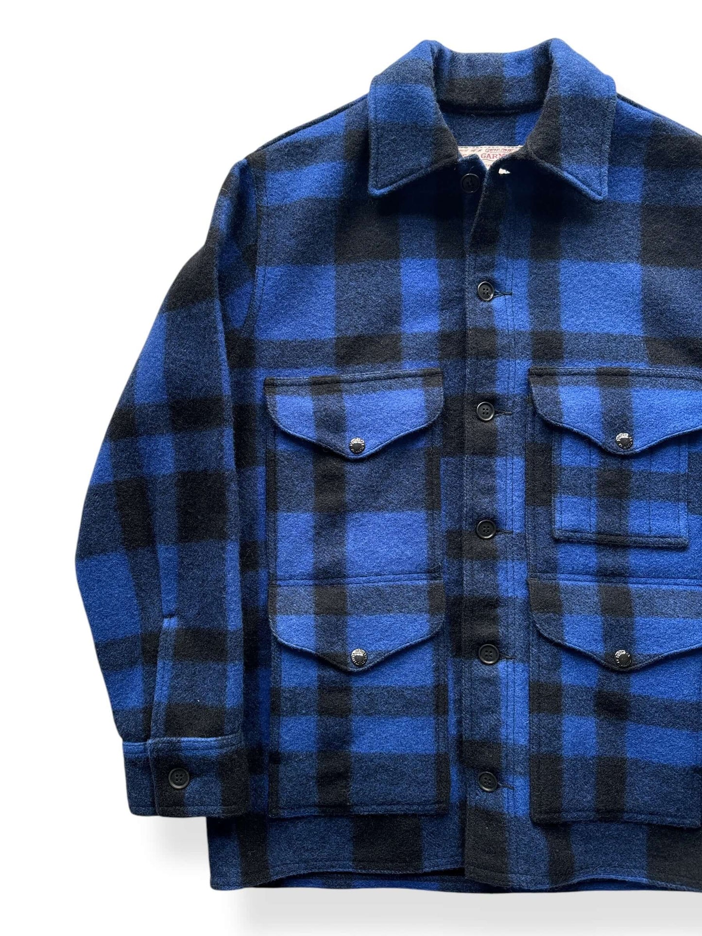 Front Right of Vintage 80s Era Filson Cobalt Black Cruiser SZ 38