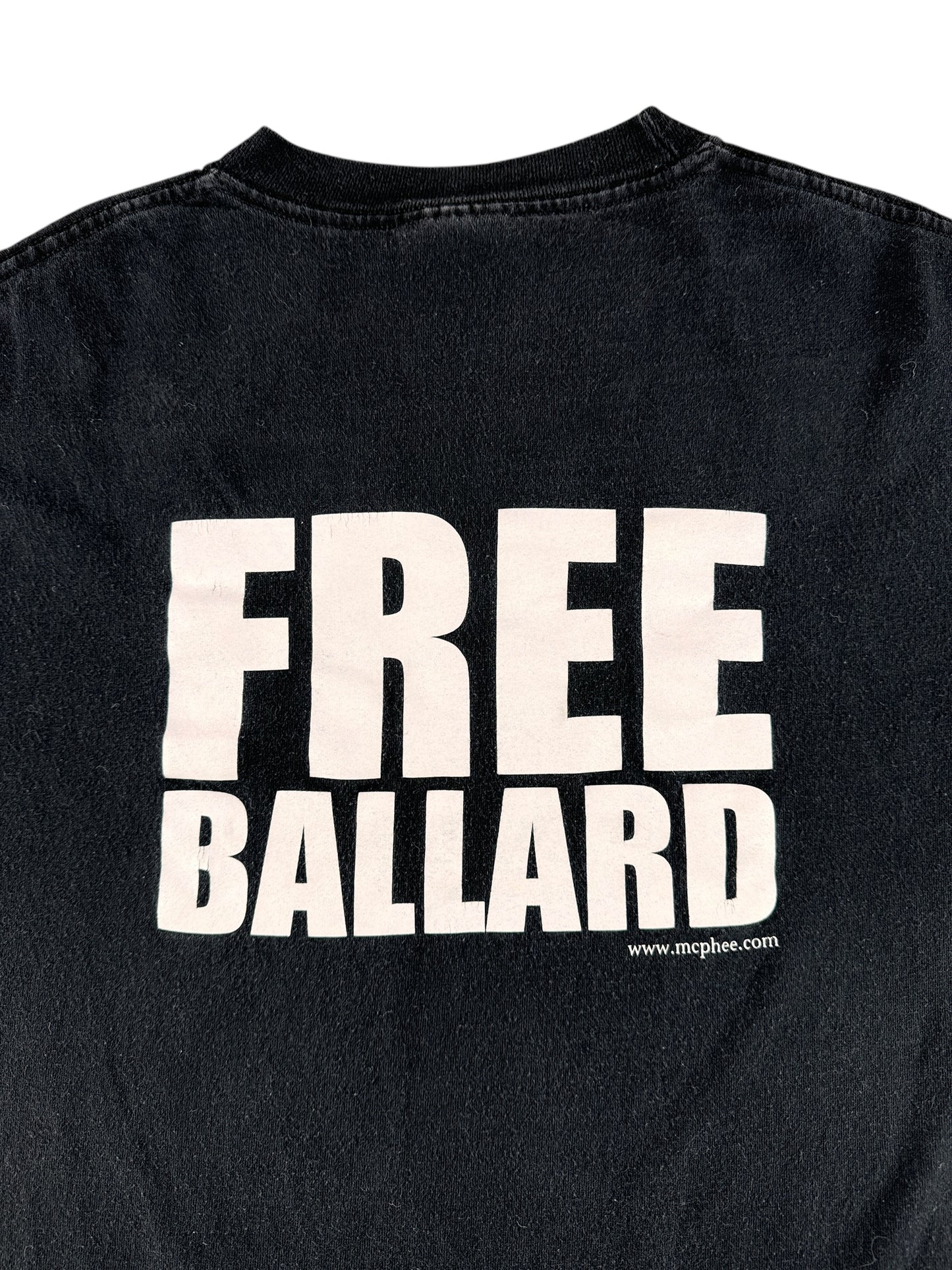 Back Close Up of Vintage Archie McPhee Free Ballard Tee SZ XL