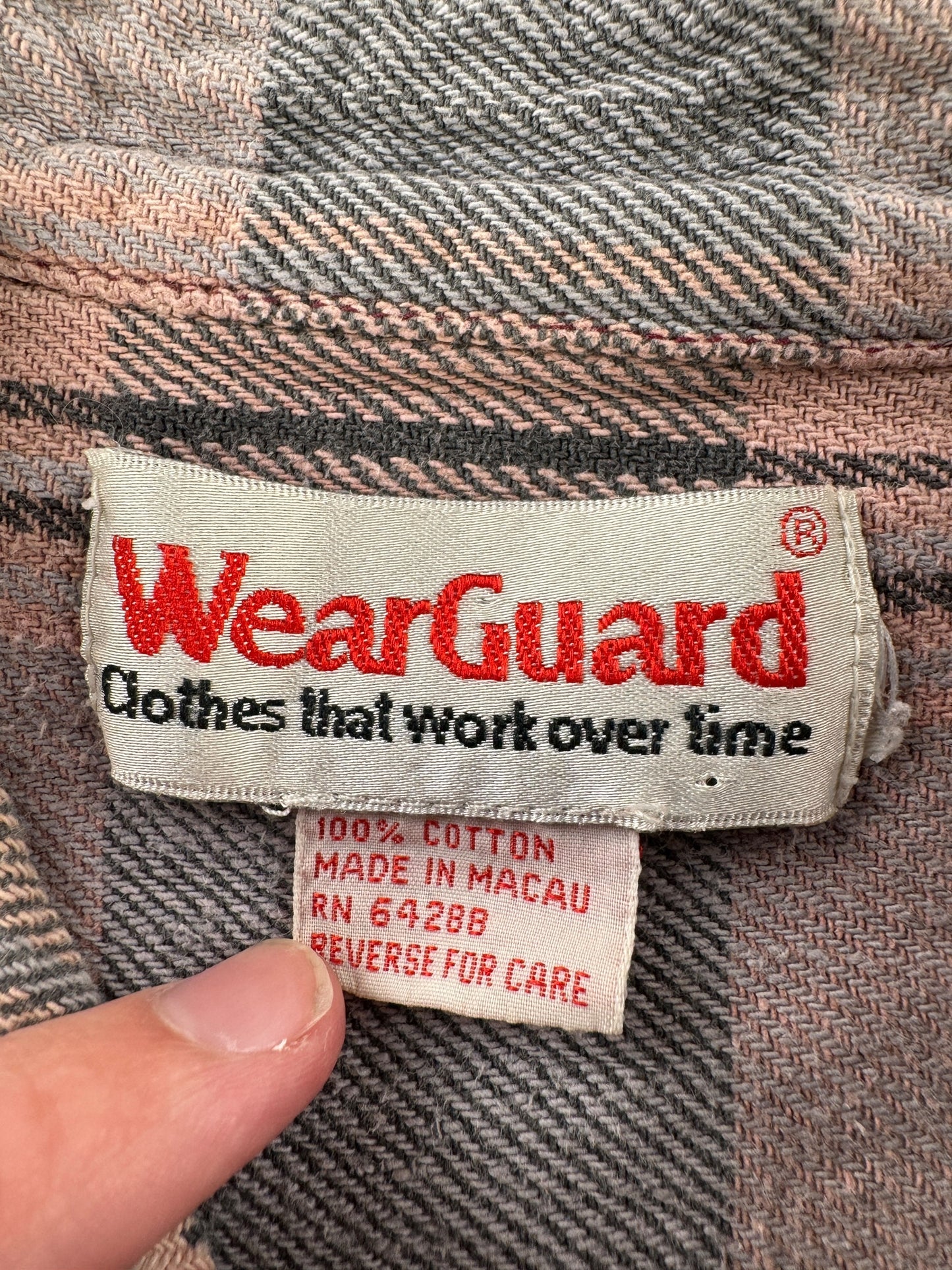 Tag on Vintage WearGuard Faded Cotton Flannel SZ M
