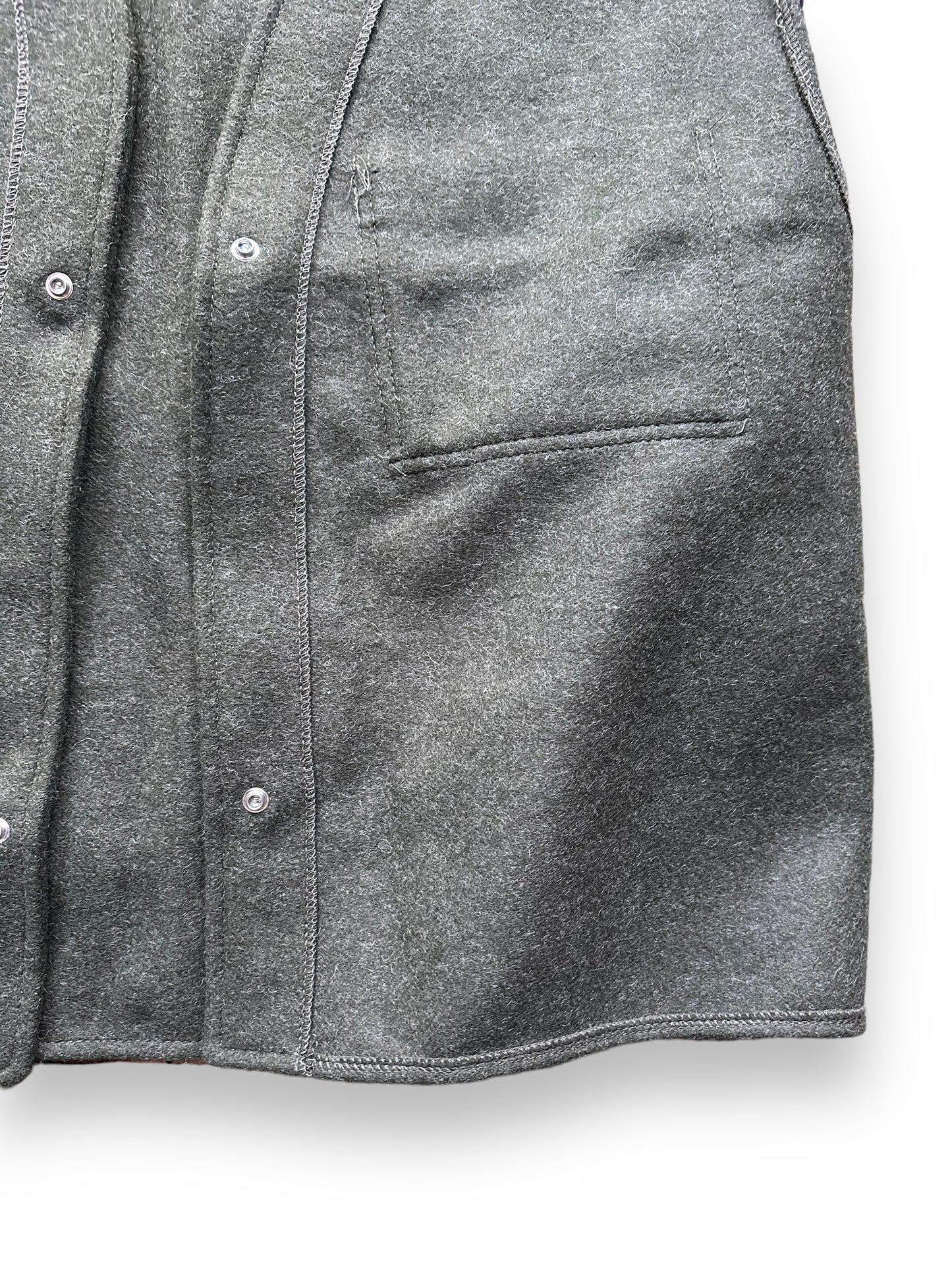 Front Lower Left View of Vintage Deadstock Filson Mackinaw Wool Liner SZ L | Vintage Filson Workwear Seattle | Barn Owl Vintage