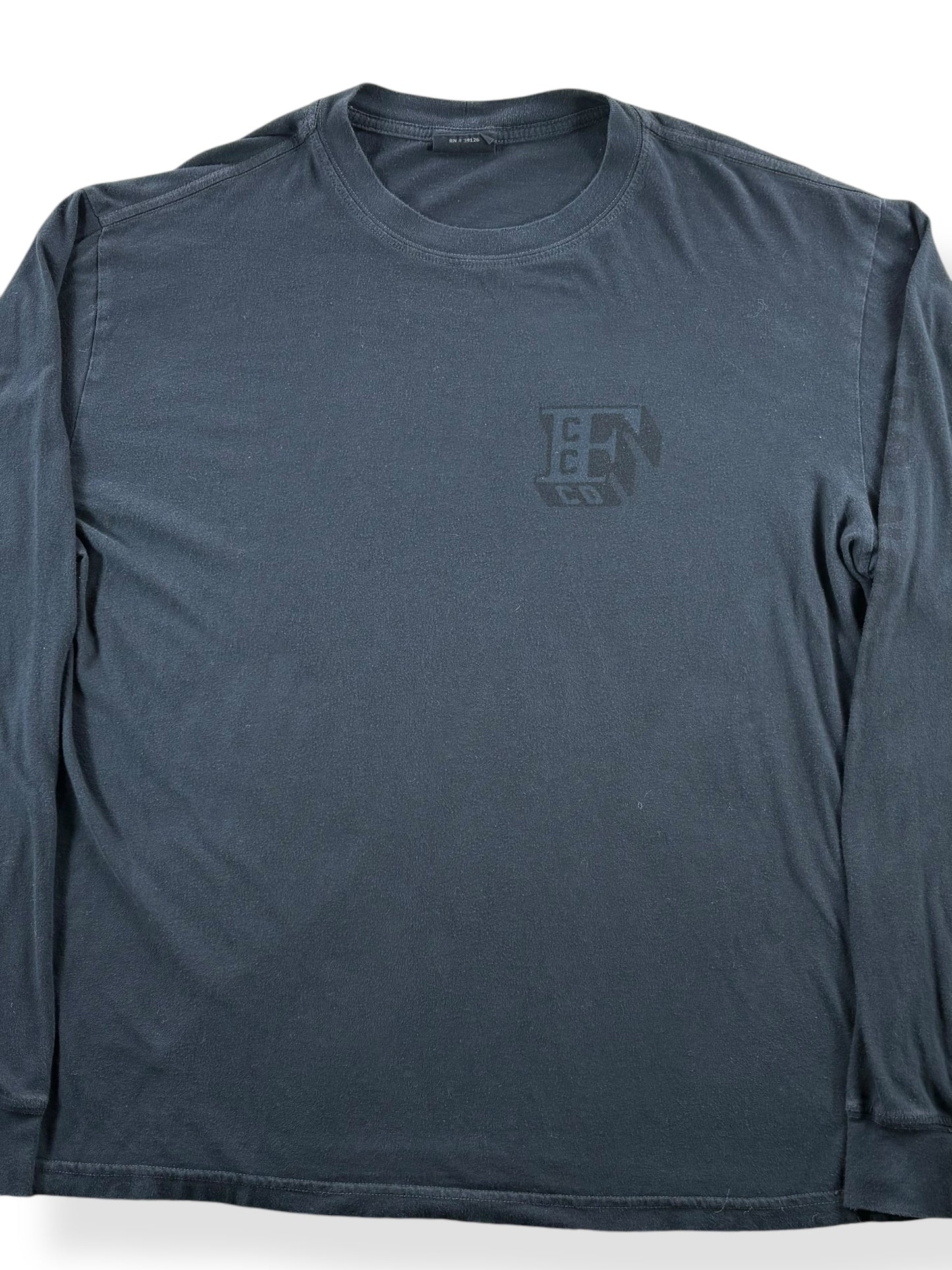 Front Close Up of Modern Filson Black Longsleeve Tee SZ L