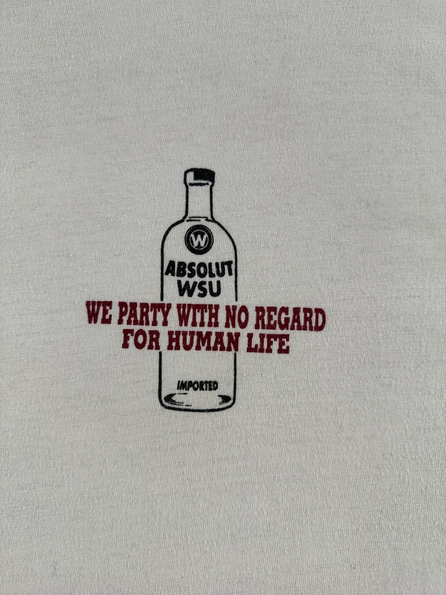 Graphic on Vintage Absolut WSU Tee SZ L