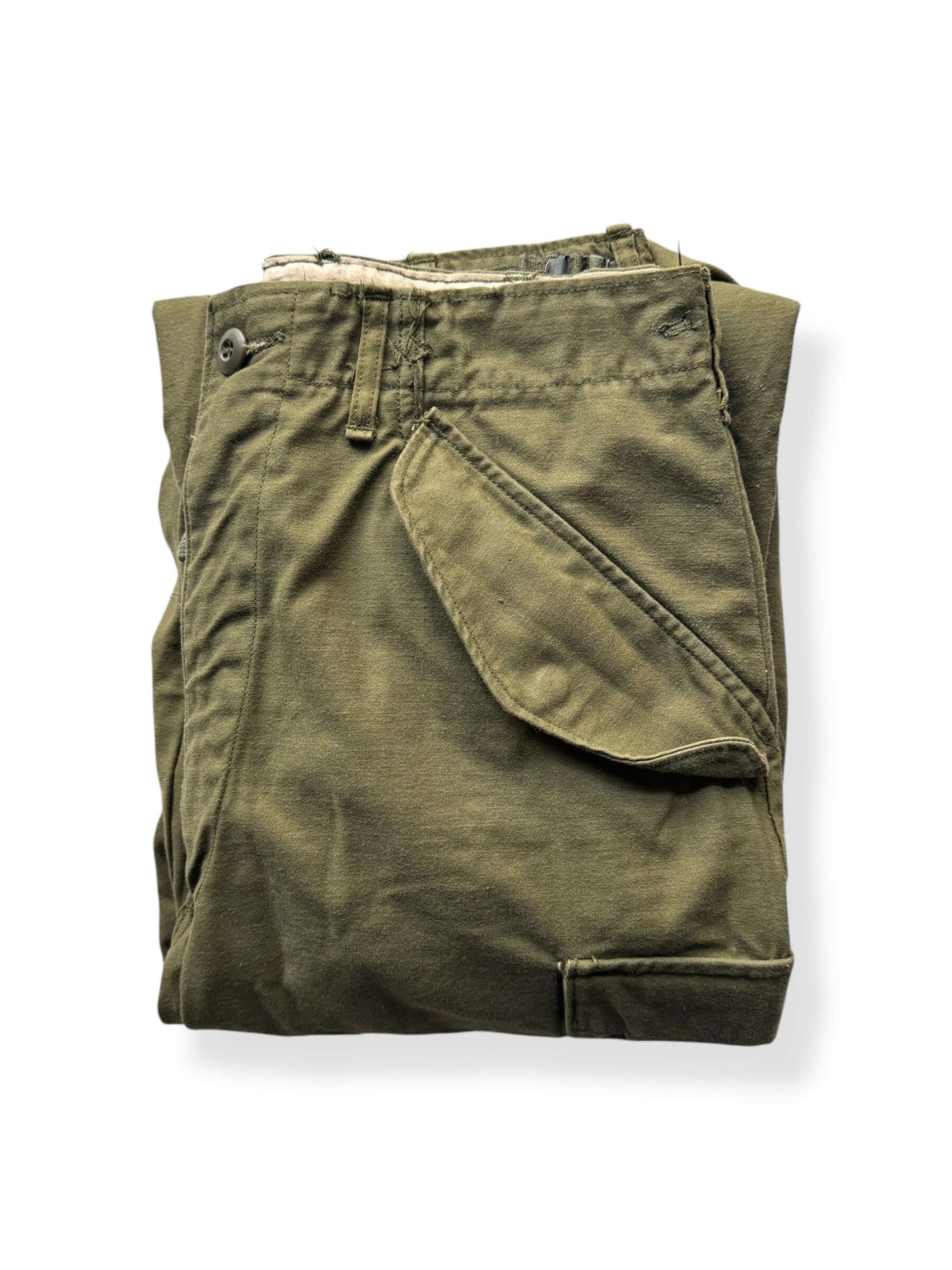 Folded Up of Vintage Viet Nam Era M-65 Cargo Pants SZ SM REG W30