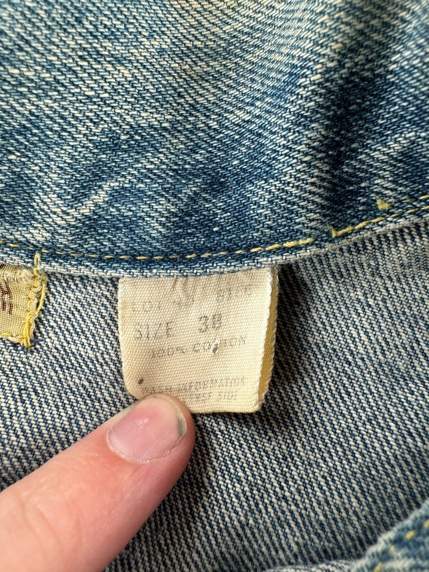 Tag on Vintage Buckaroo By Big Smith Denim Jacket SZ 38