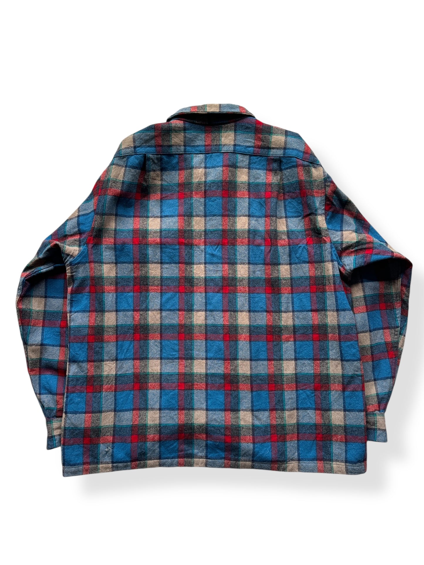 Back of Vintage Pendleton Blue and Red Board Shirt SZ XL