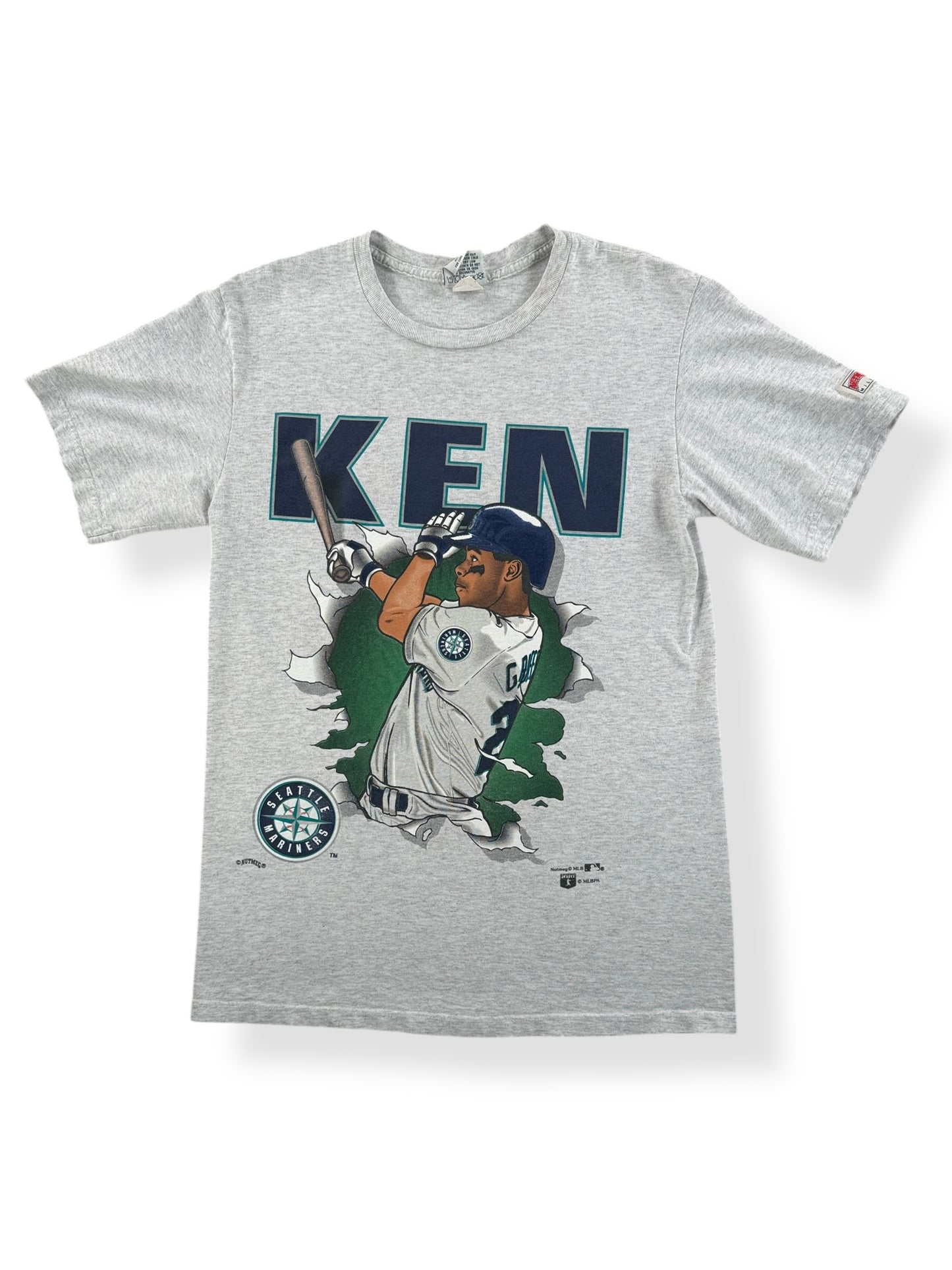 Front of Vintage Nutmeg Ken Griffey Jr 2-Sided Tee SZ M