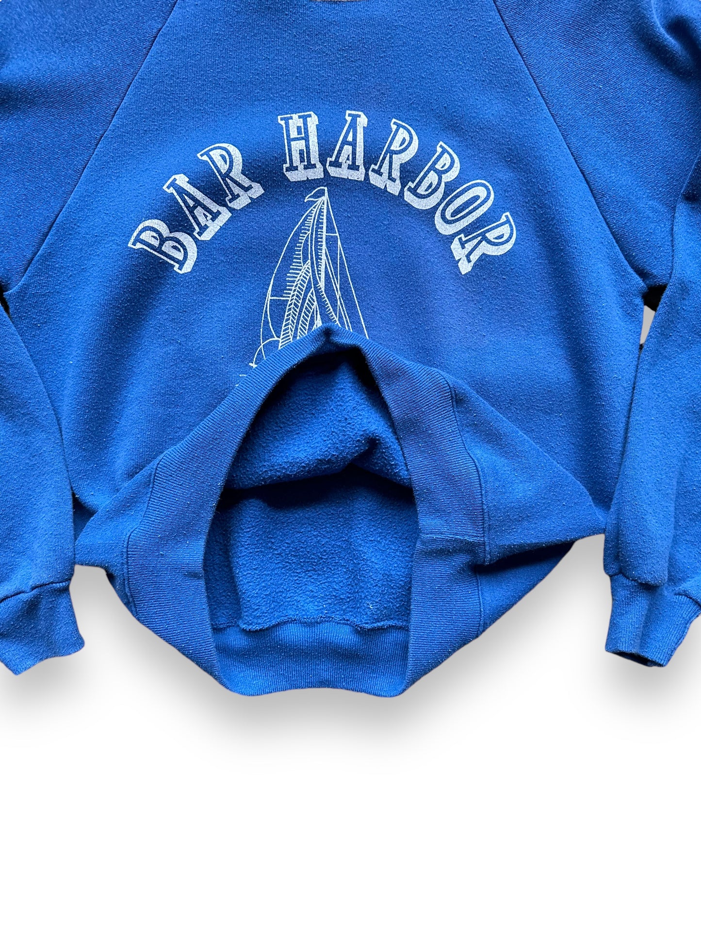 Inside View of Vintage Bar Harbor Sweatshirt SZ M | Vintage Maine Crewneck Sweatshirts Seattle | Barn Owl Vintage Seattle