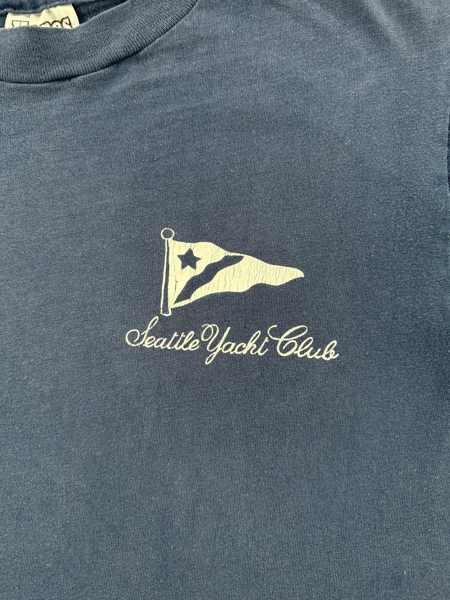 Front Graphic of Vintage Seattle Yacht Club Tee SZ S