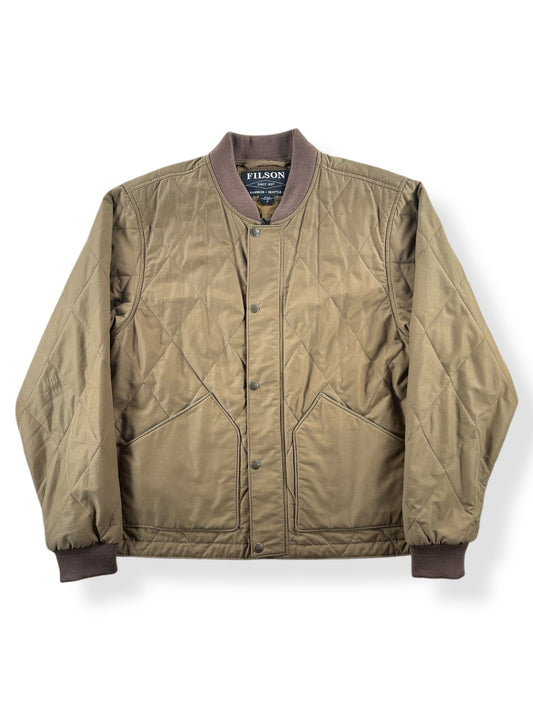 Front of Modern Filson Quilted Pack Bomber SZ M