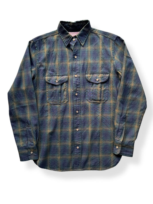 Front of Filson Green & Brown Wool Flannel SZ S