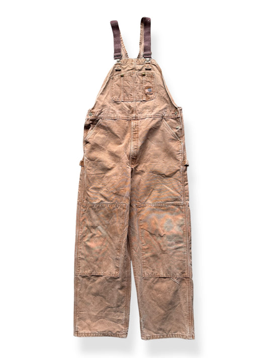Front of Carhartt Flannel Lined Bib Overalls W44