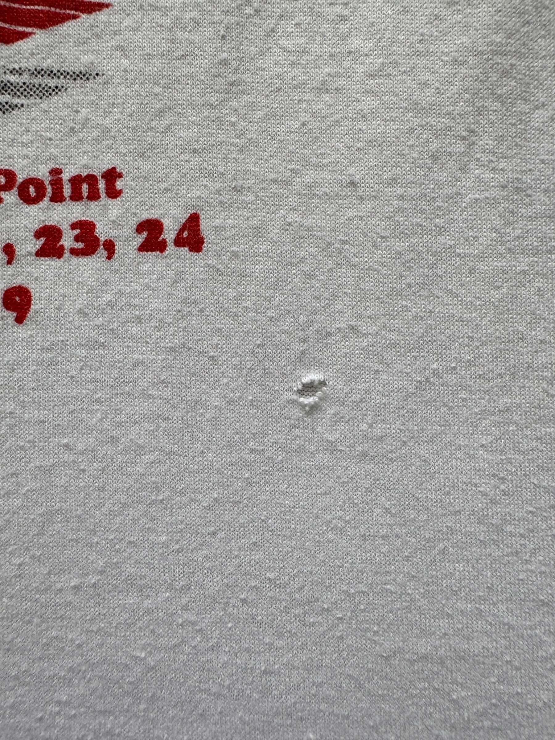 hole on Vintage General Tire Road Racing Tee SZ S