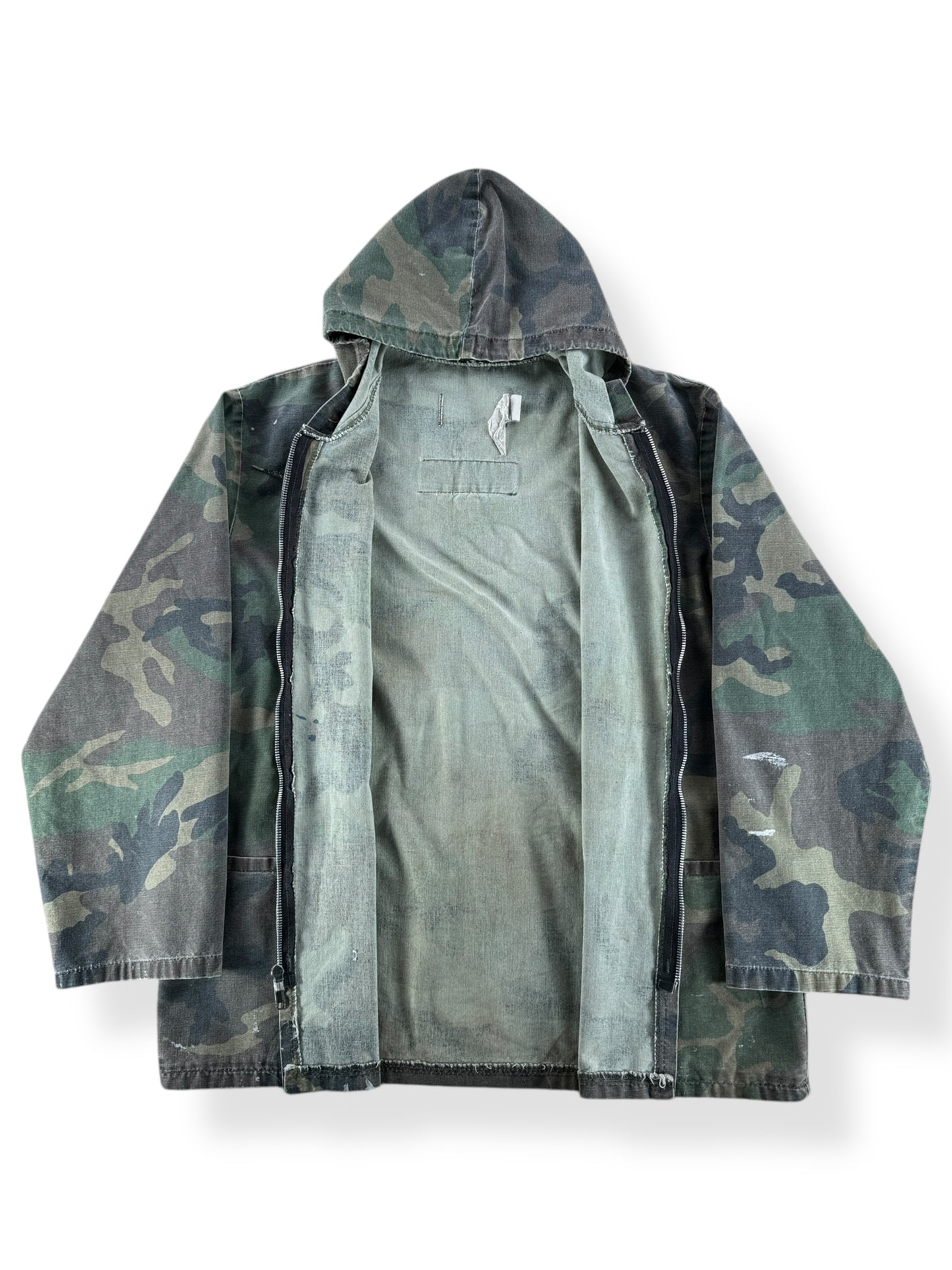 Inside of Vintage Woodland Camo Smock SZ M