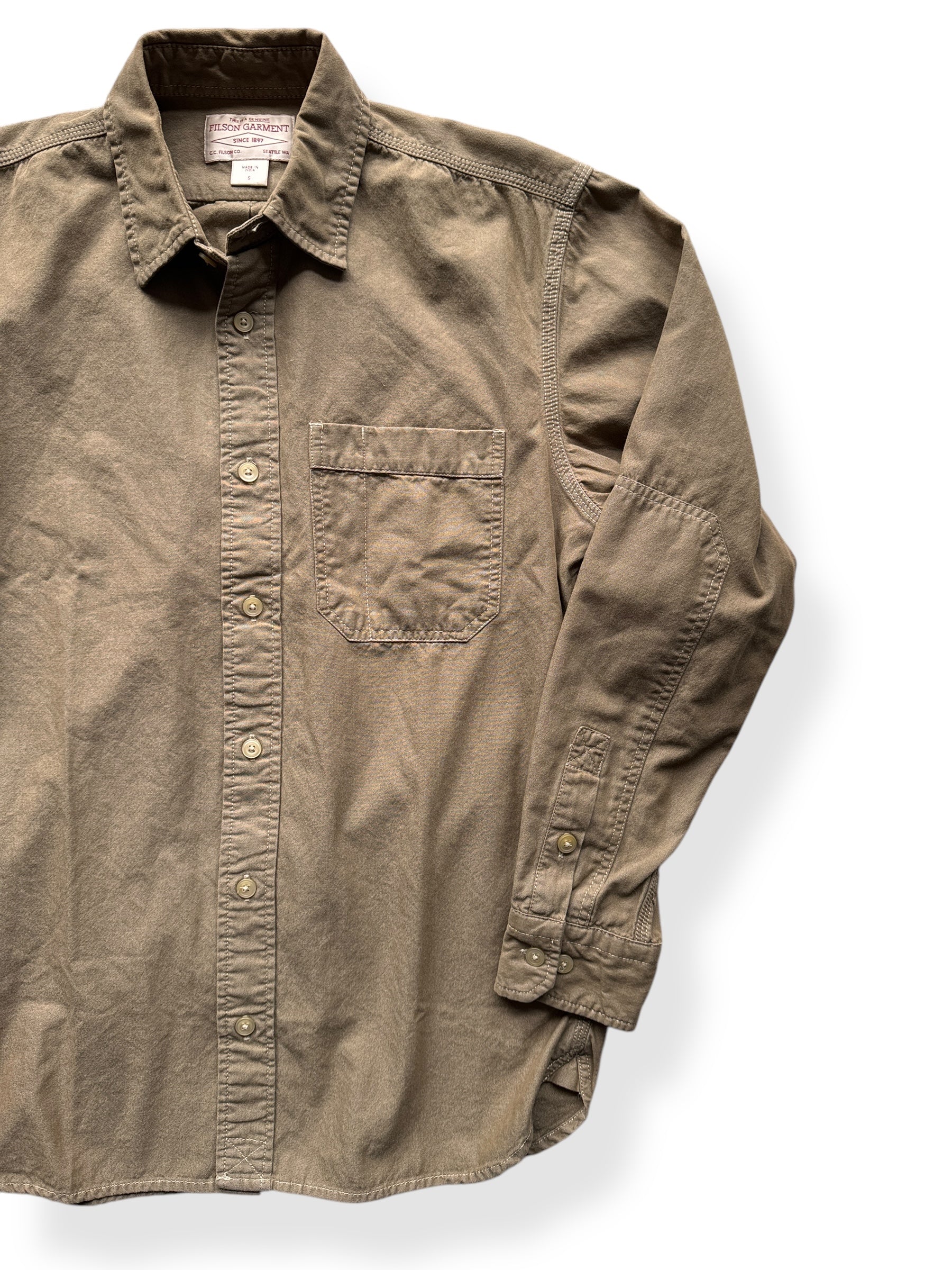 Front Left of Filson 100% Cotton Lightweight Shirt SZ S