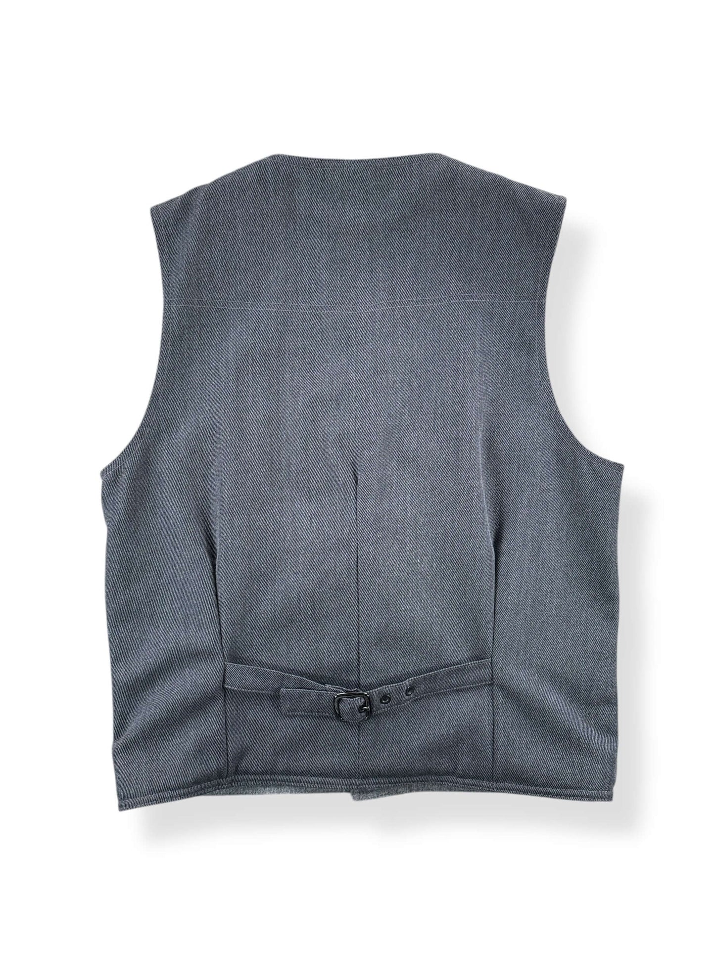 Back of Filson Green Label Grey Wool Vest SZ M