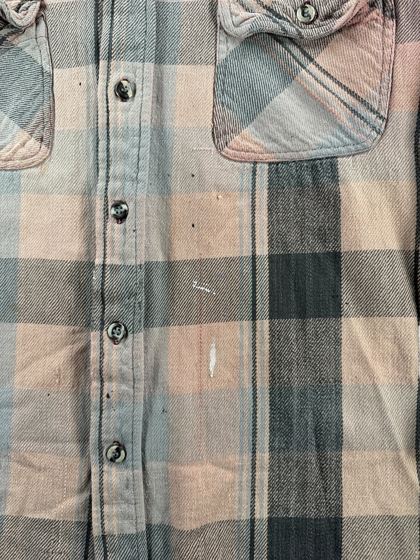 Paint Stains on Vintage WearGuard Faded Cotton Flannel SZ M