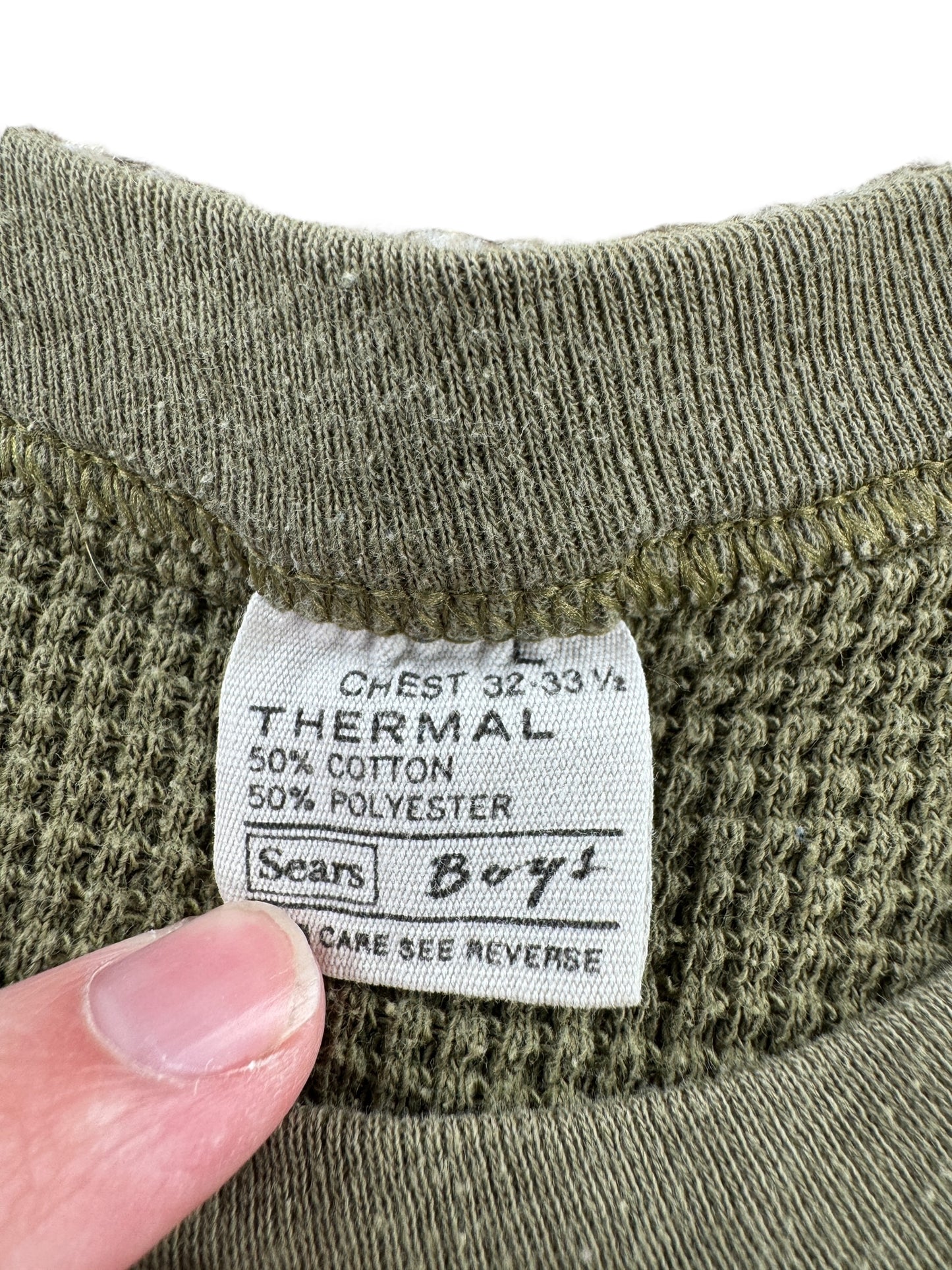 Tag on Vintage Sears Camo Thermal Top SZ XXS