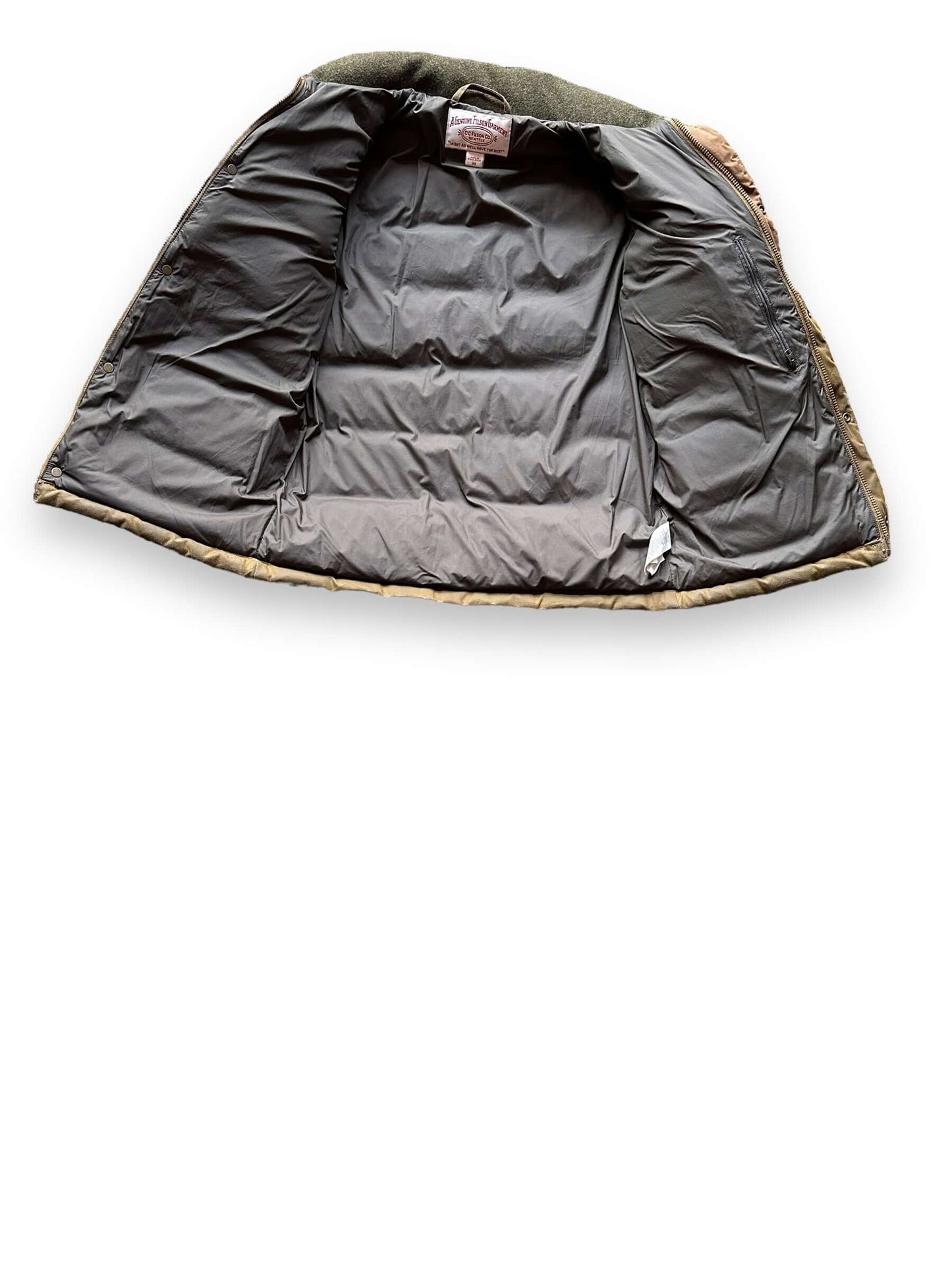 Liner View on Filson Down Cruiser Jacket SZ XS | Filson Down Cruiser | Filson Workwear Seattle