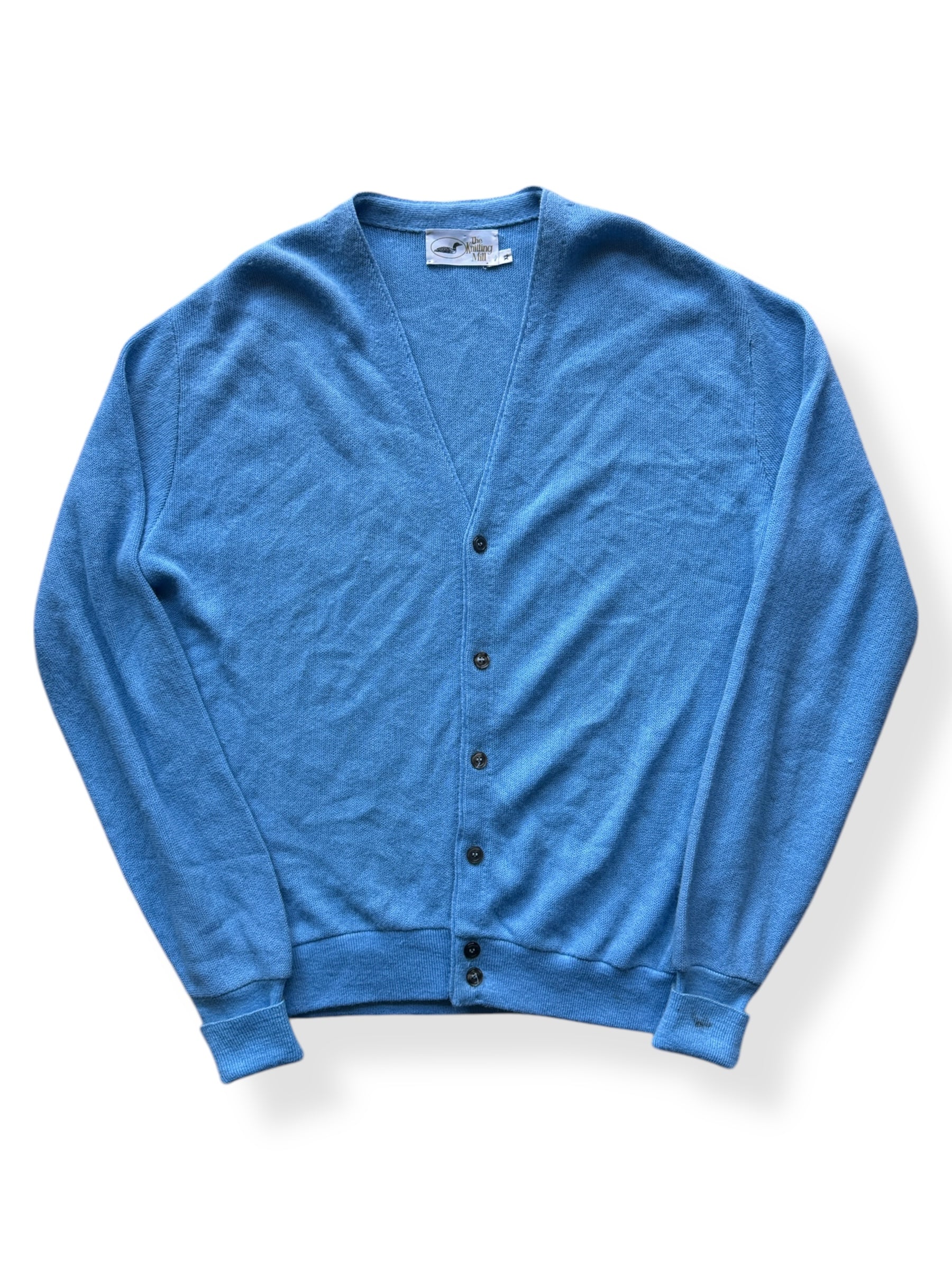 Front of Knitting Mill Blue Cardigan SZ XL