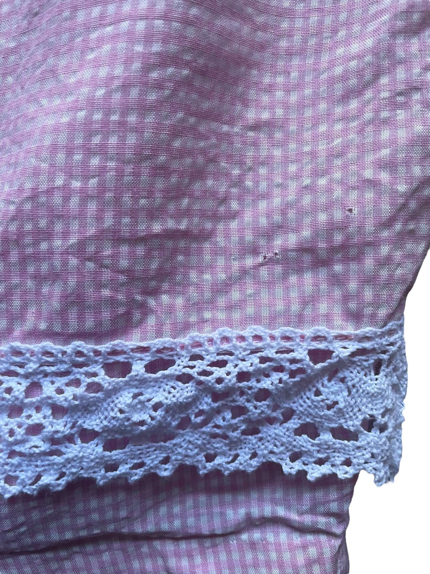 Pin holes 1960s Gingham Cropped Top S