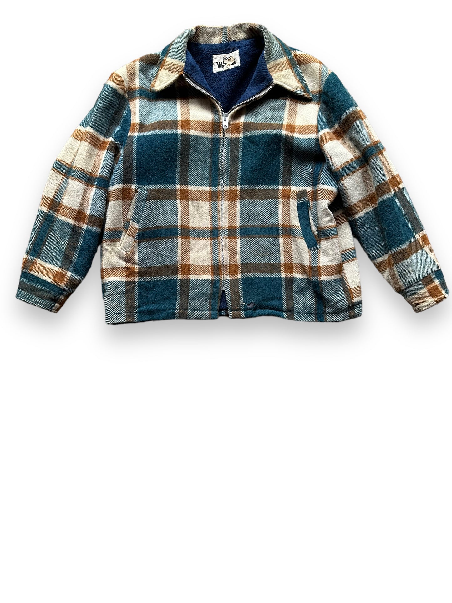 Front View of Vintage Lined Woolrich Wool Jacket SZ XL | Vintage Woolrich Jacket Seattle | Seattle Vintage Clothing
