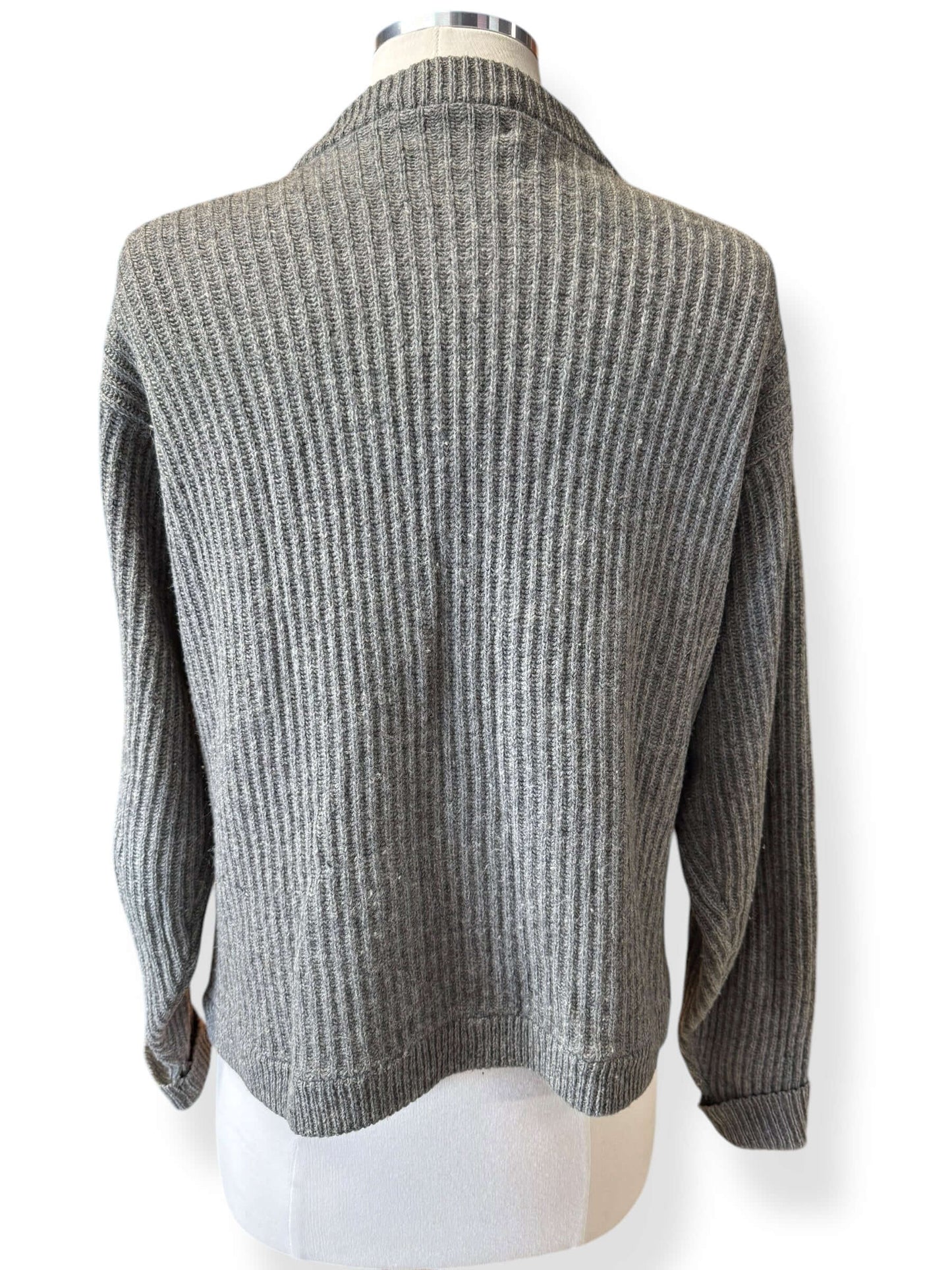 Back view of Vintage 1950s Jantzen Zip Cardigan Sweater L