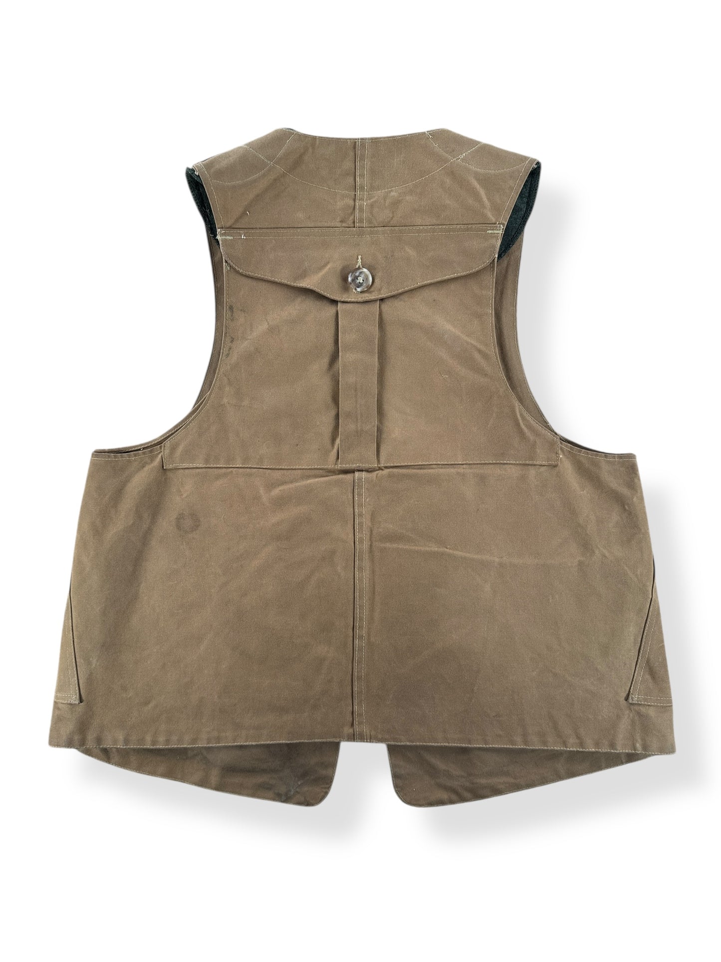 Back of Vintage Filson Tin Cloth Style 31 Hunting Vest SZ L