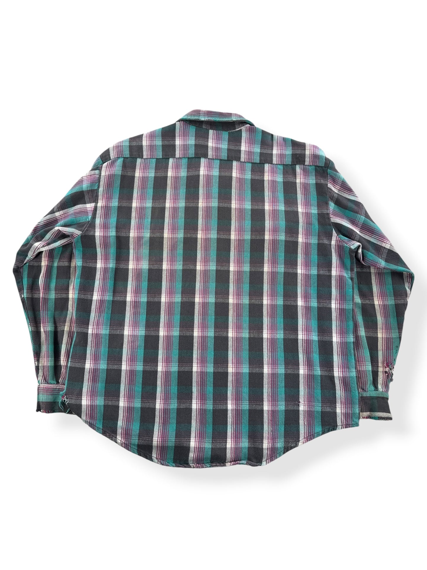 Back of Vintage 90s Distressed Codet Cotton Flannel SZ XL